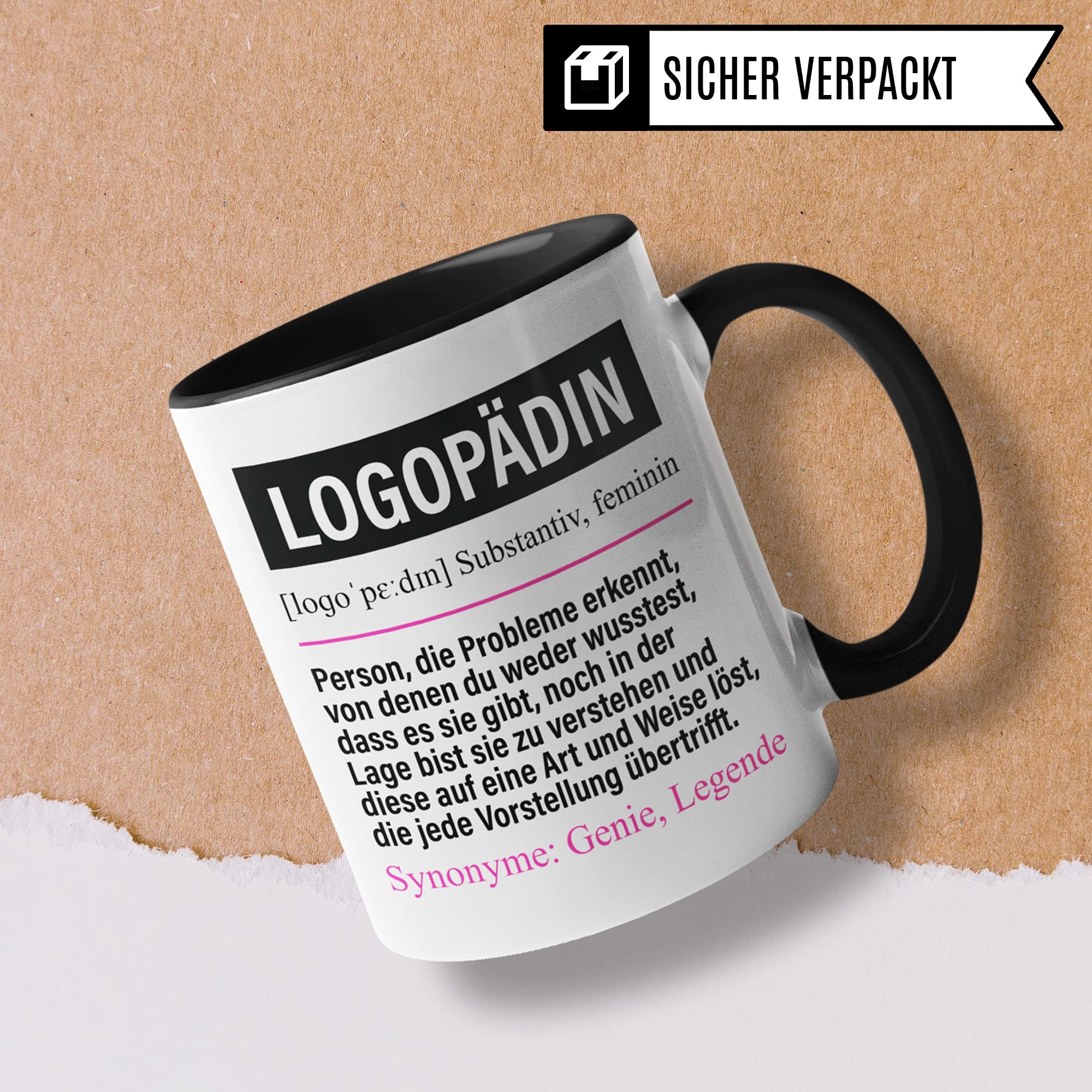 Logopädin Tasse lustig, Logopädin Geschenk Beruf, Spruch Logopädinnen Geschenkidee, Kaffeetasse Beruf Logopädie Kaffeebecher Teetasse Becher