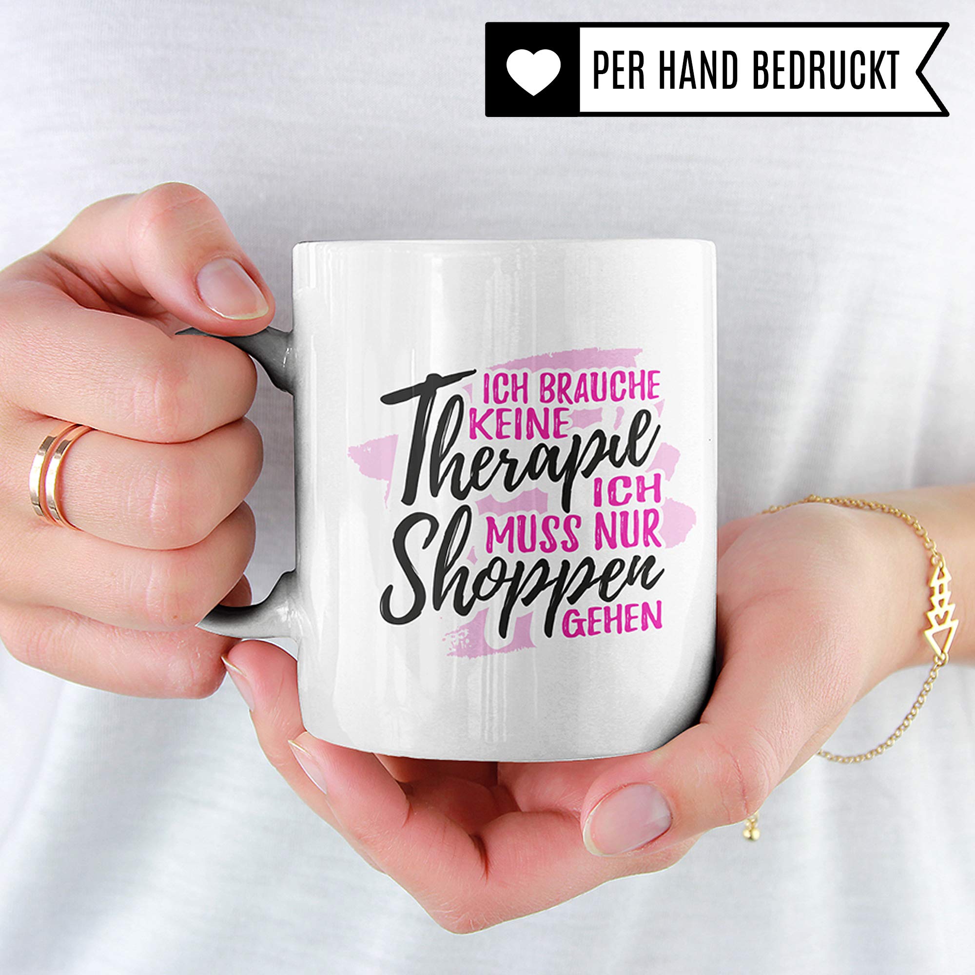 Pagma Druck Tasse Shopping - Shopping Queen Geschenk Becher - Geschenkidee Shoppen Einkaufen Frauen Einkaufsbummel lustig