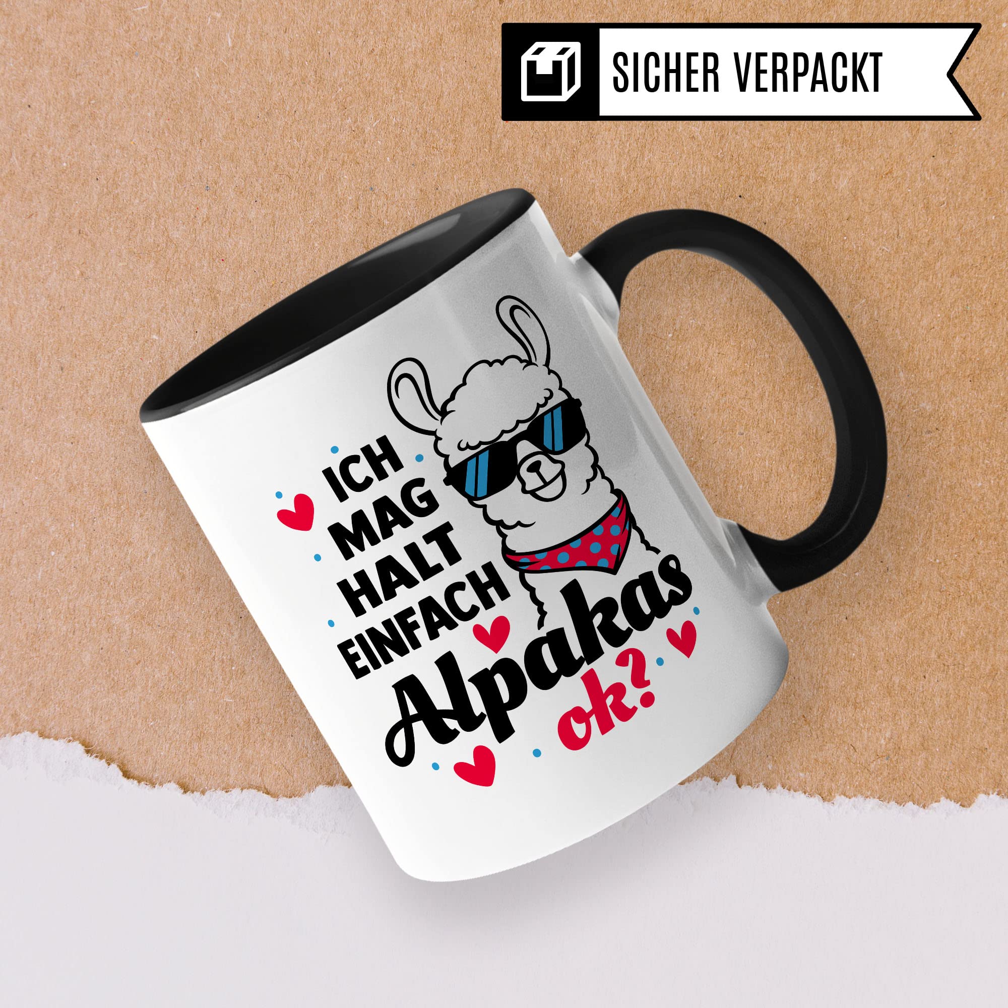 Tasse Alpaka-Motiv, Ich mag halt einfach Alpakas, ok? Geschenk Alpakaliebhaber, süße Alpaka-Tasse Motiv, Geschenk Kollegen lustige Büro-Tasse Kaffeetasse