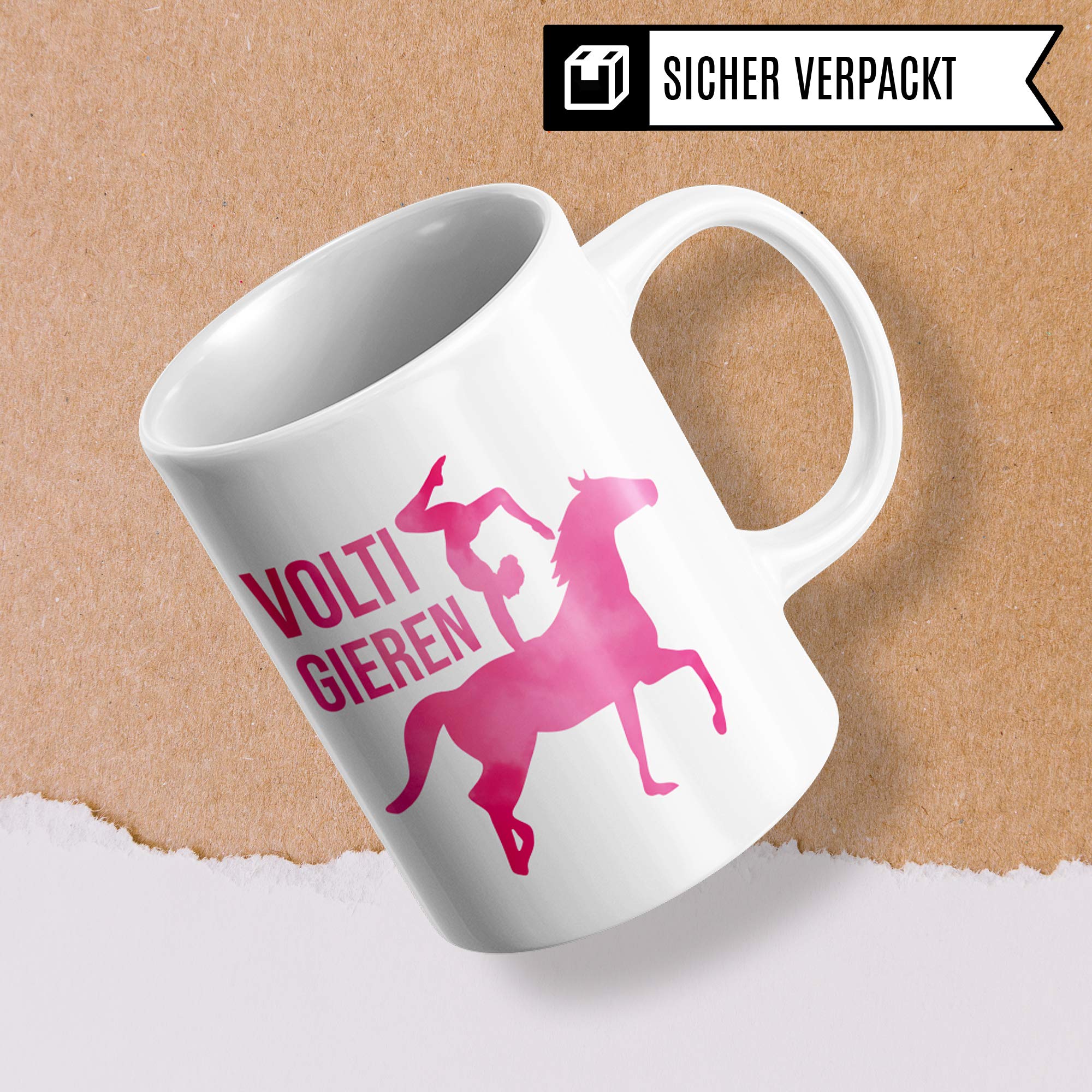 Pagma Druck Voltigieren Geschenk - Voti Tasse Mädchen Voltigiererin - Kaffeetasse Pferde Turnen Geschenkidee Reiten Voltigierpferd Becher