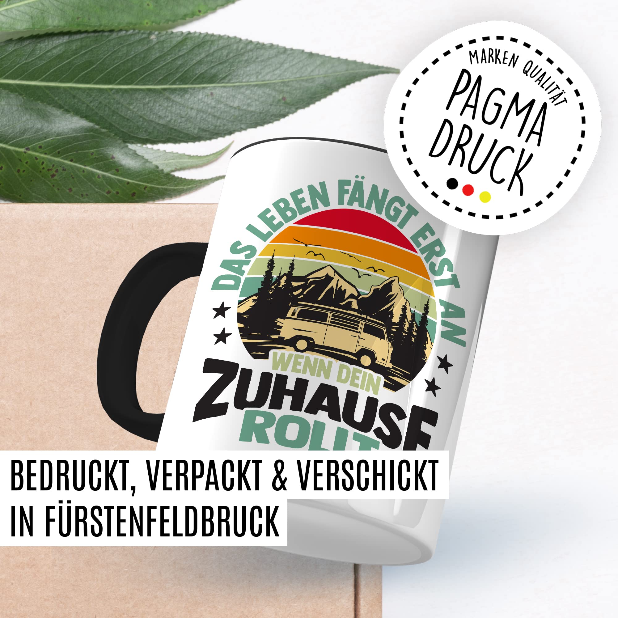 Wohnmobil Tasse Wohnwagen Kaffeetasse Camping Geschenk Camper Kaffee-Becher Geschenkidee Outdoorfans Camperin Campingvan Campingwagen Campingplatz Zelten