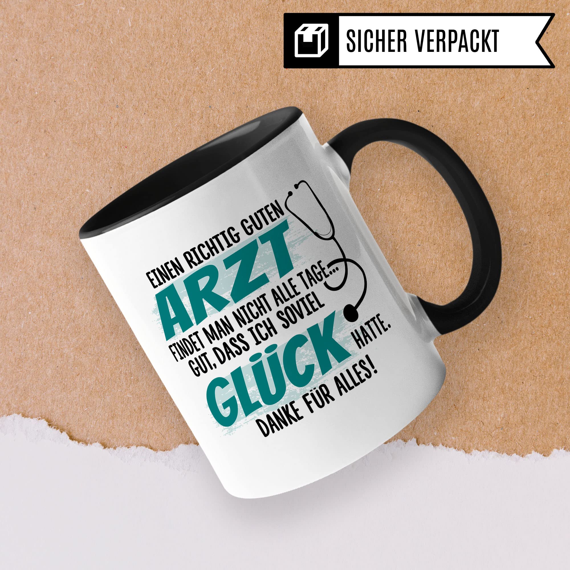 Tasse Arzt, Dankes-Geschenk Ärzte Danke Geschenk Dankeschön Tasse schöner Spruch schönes Motiv Kaffeetasse Berufe Kaffee-Becher