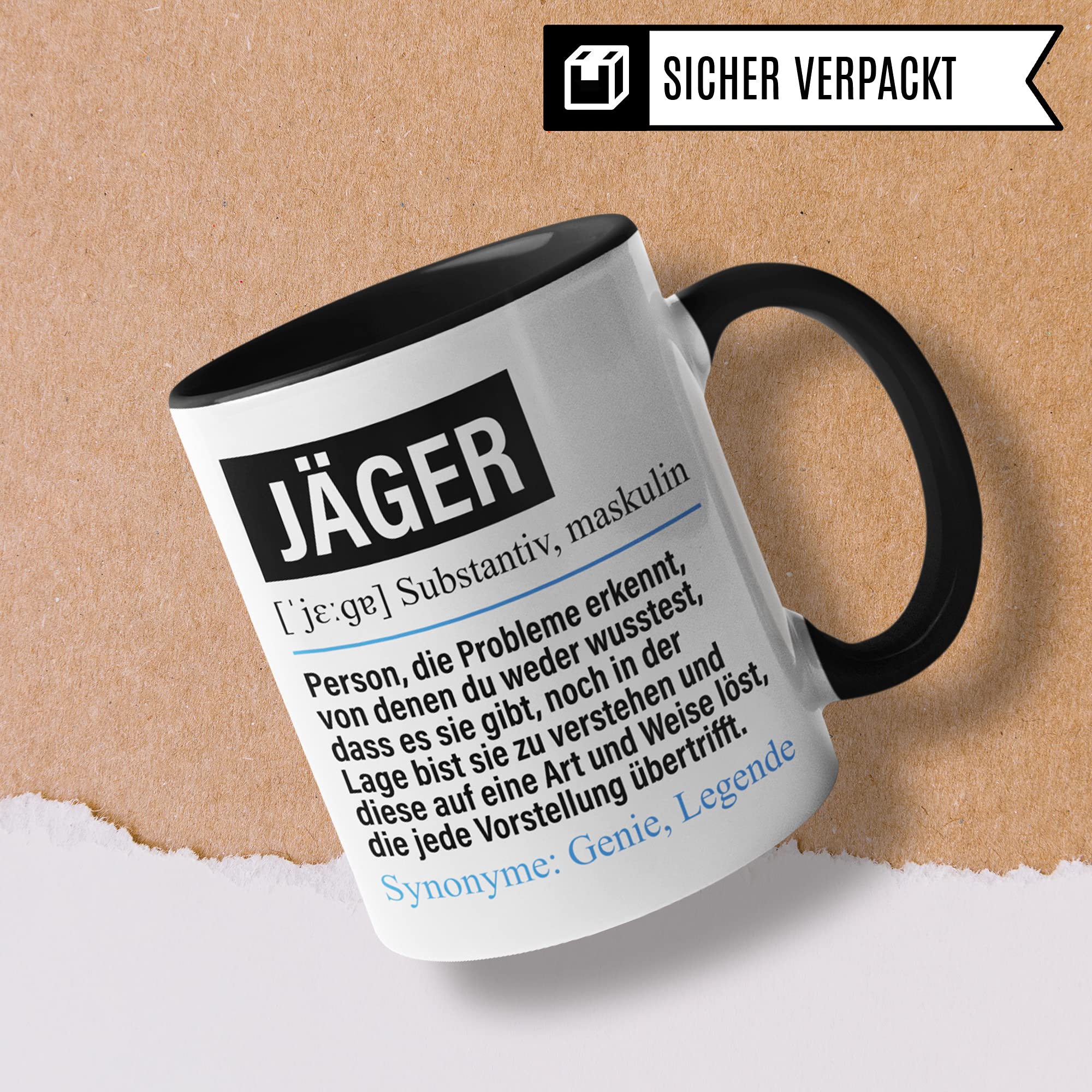 Jäger Tasse lustig, Waidmann Jagd Geschenk, Spruch Jäger Beruf Geschenkidee, Kaffeetasse Jagd Kaffeebecher Teetasse Becher