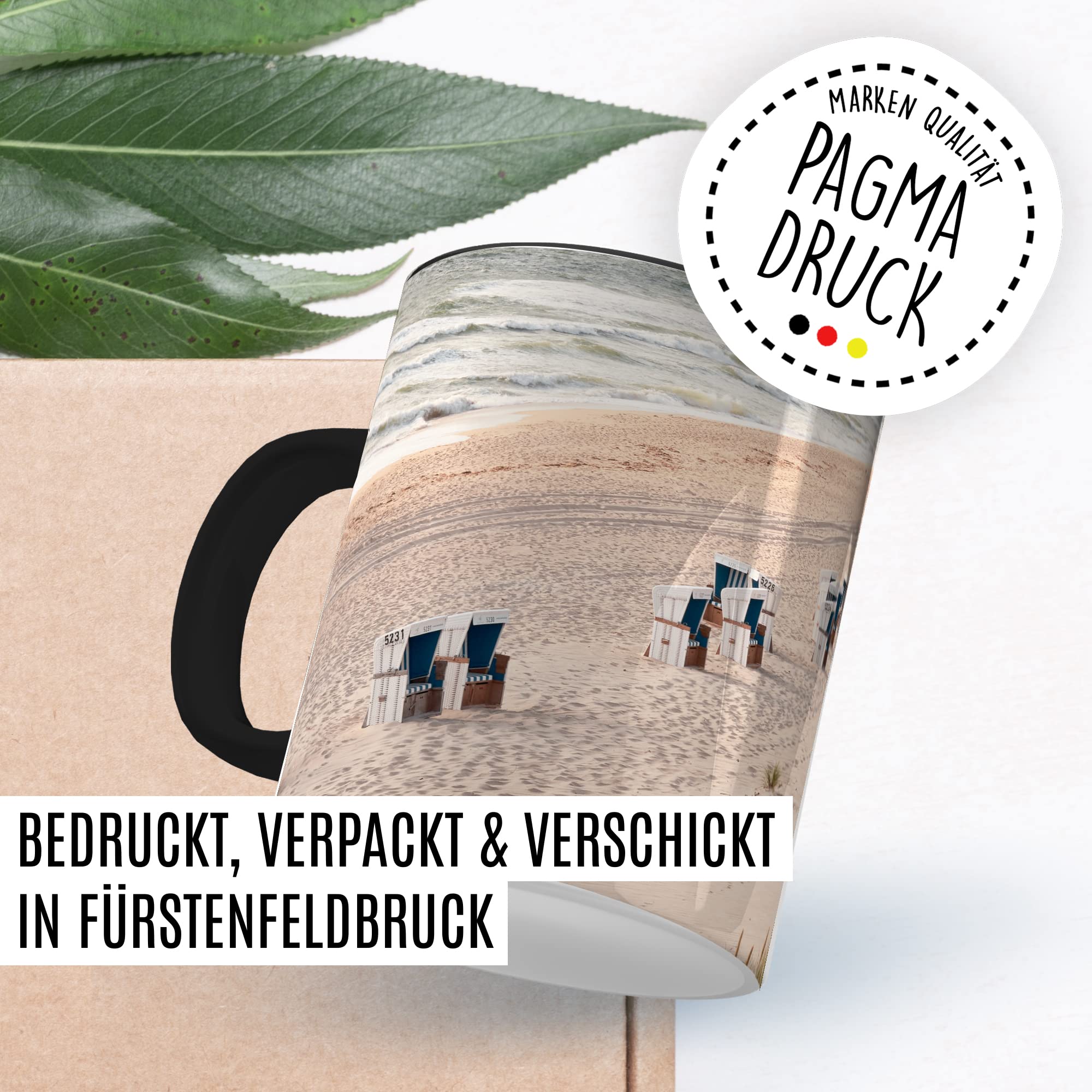 Tasse von Sylt Strandbild Kaffee-Tasse Kaffee-Becher Geschenkidee für Syltliebhaber Geschenk Syltfan Tasse Insel Sylt Urlaub