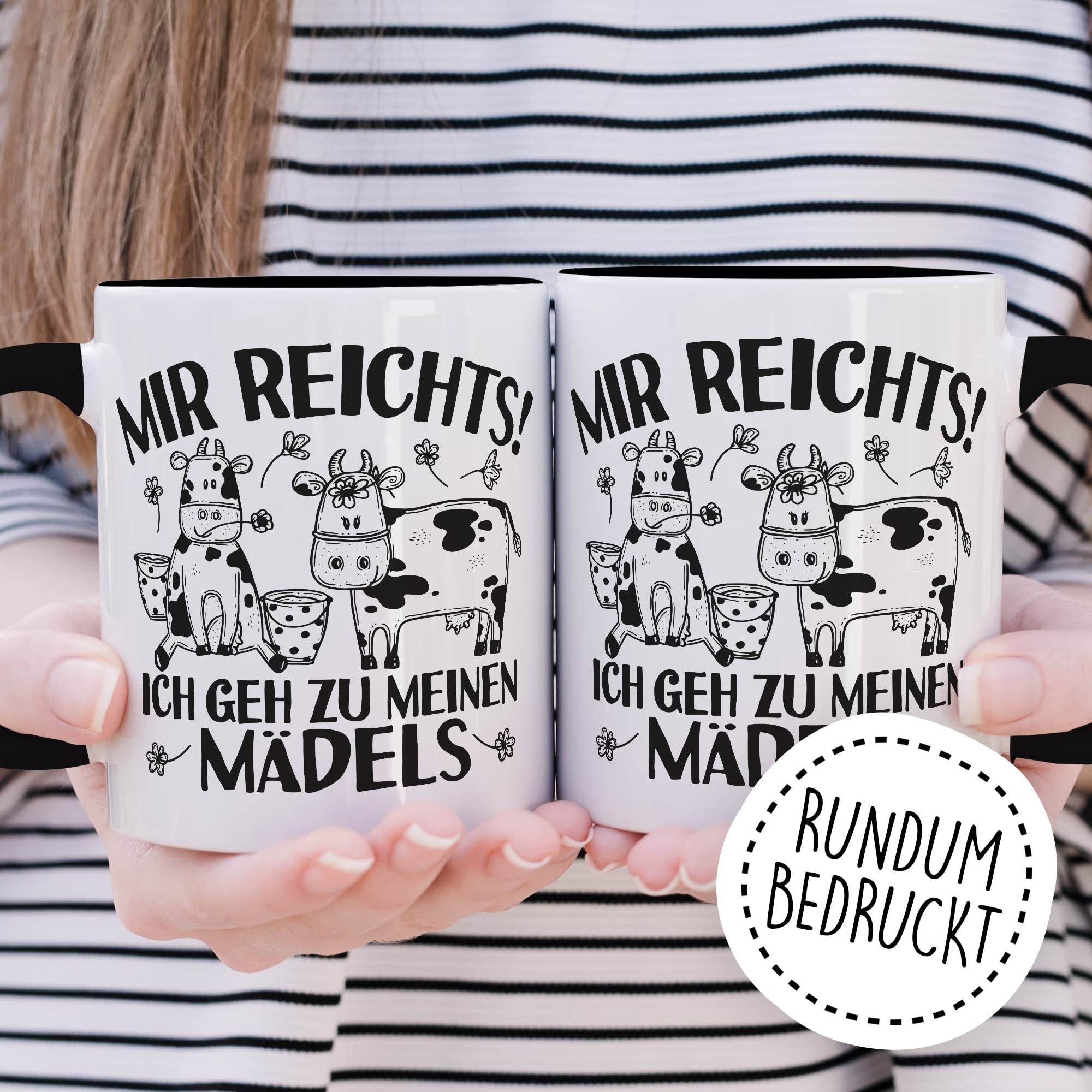 Kühe Tasse mit Spruch lustig Kuh Kaffeetasse Mädels Bäuerin Kaffee-Becher Rinder Kuhstall Tasse Kuhl Witz Tasse Humor Bauernfrau Bauernhof Tierhalter Tiere Landwirtschaft Landwirtin