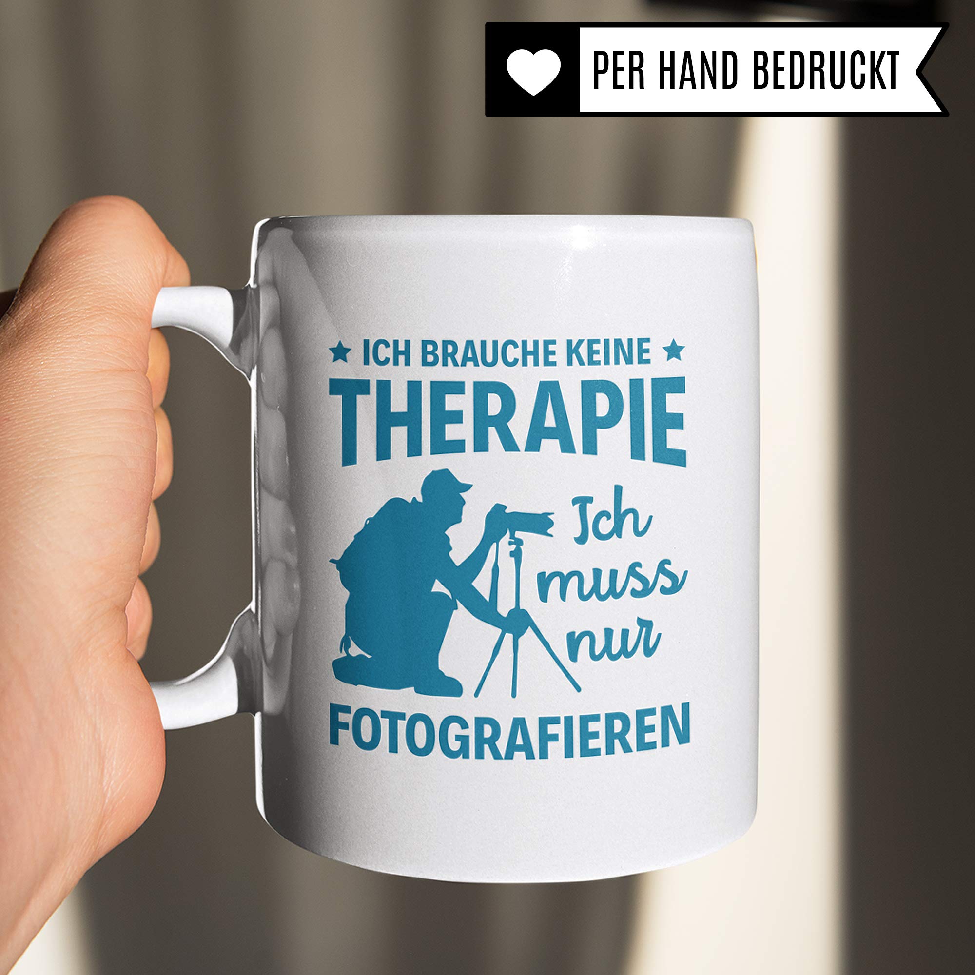 Fotografieren Tasse, Geschenk für Fotografen Becher, Kaffeetasse Fotograf Spruch Objektiv Kameramann, Foto Kaffeebecher Photograf