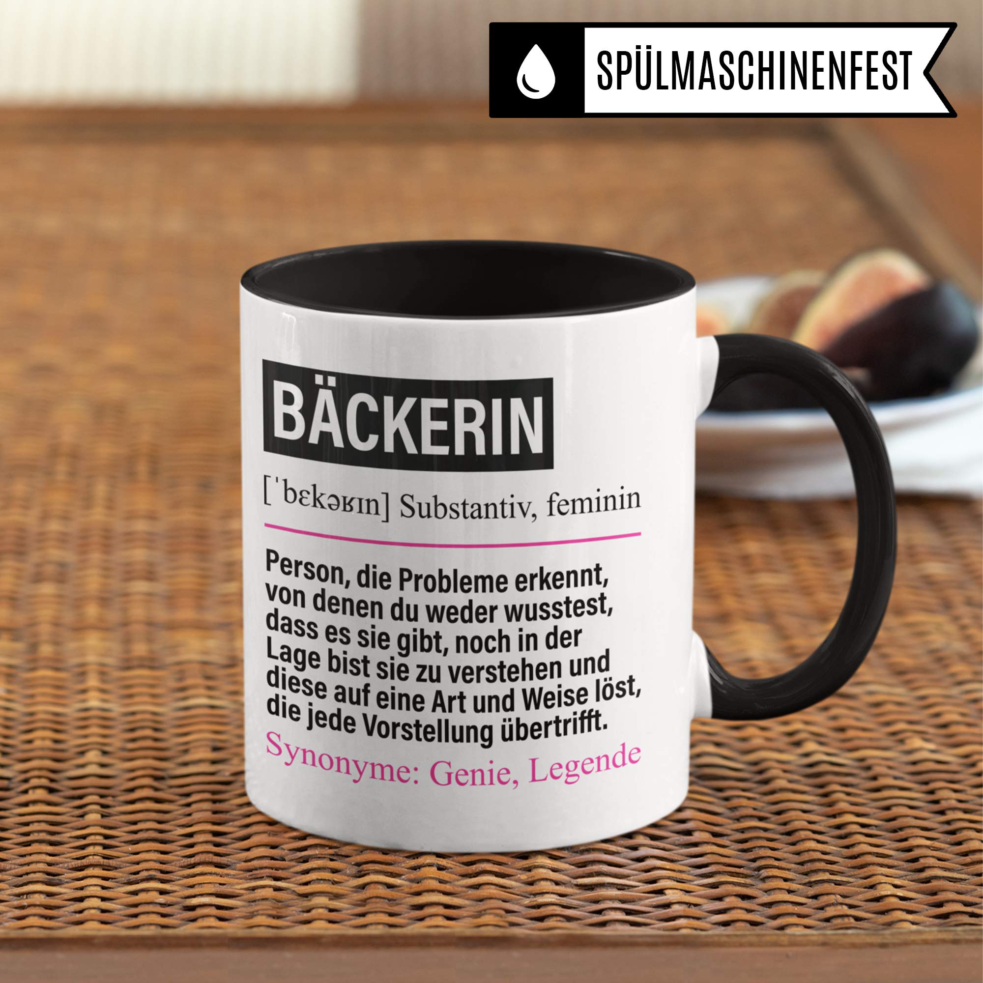 Pagma Druck Tasse Bäckerin lustig, Bäckerin Geschenk, Spruch Bäckerei Geschenkidee, Kaffeetasse Beruf Bäcker Backen Frauen Kaffeebecher Teetasse Konditorin Becher