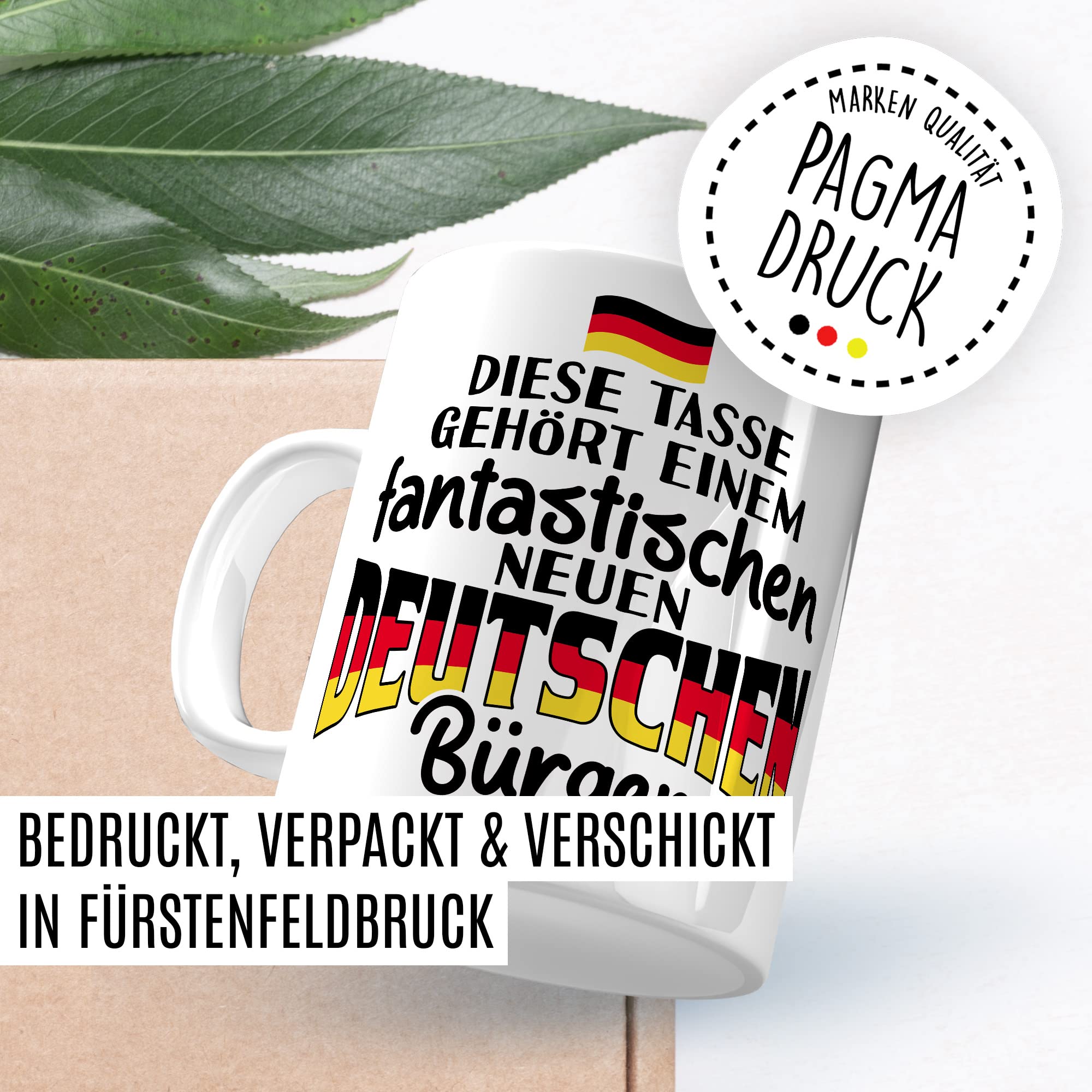 Einbürgerung Tasse Geschenk, Diese Tasse gehört einem fantastischen neuen Bürger Geschenkidee Kaffeetasse mit Spruch herzlich Kaffee-Becher Neu Deutschland Einwanderung Willkommensgeschenk