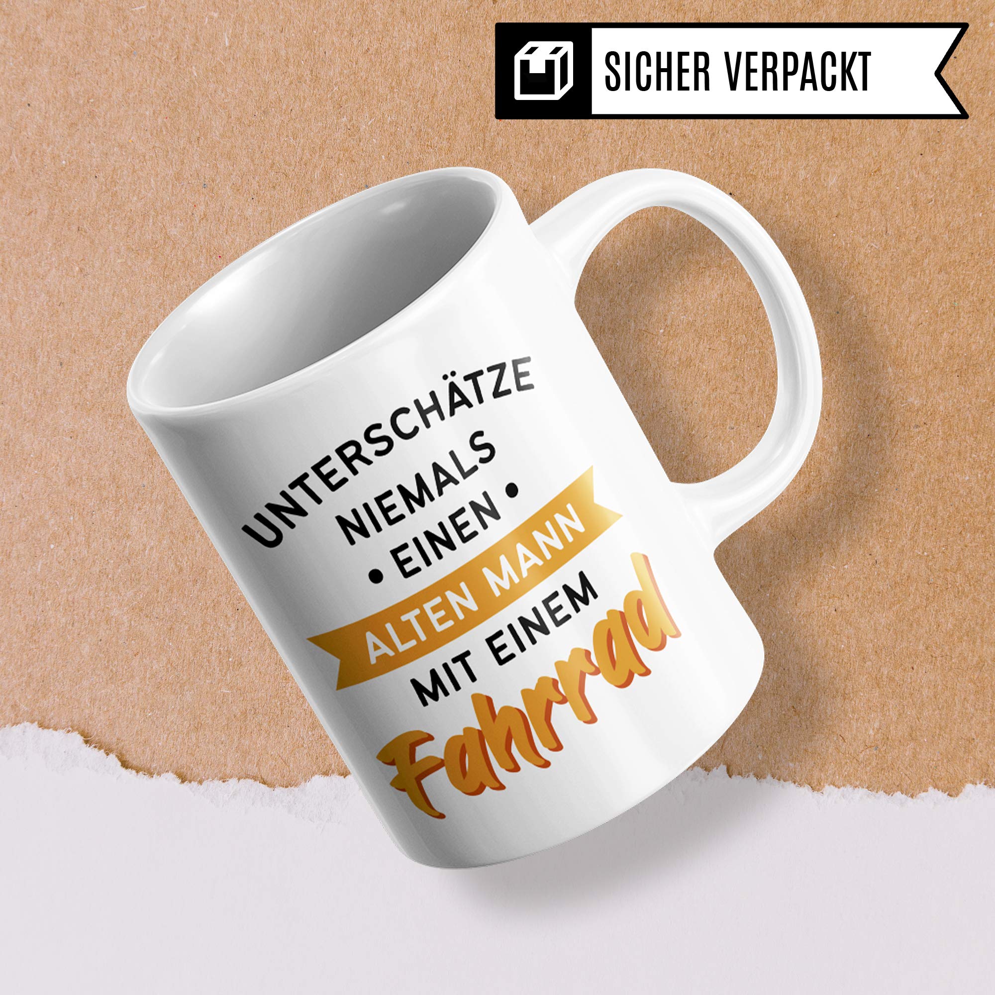 Tasse Fahrrad, Becher Geschenke für Radfahrer Spruch, Kaffeetasse Fahrrad Geschenk Fahrräder Fahrradfahrer Radfahren, Biker Mountainbike Rennrad Mountainbiker Kaffeebecher