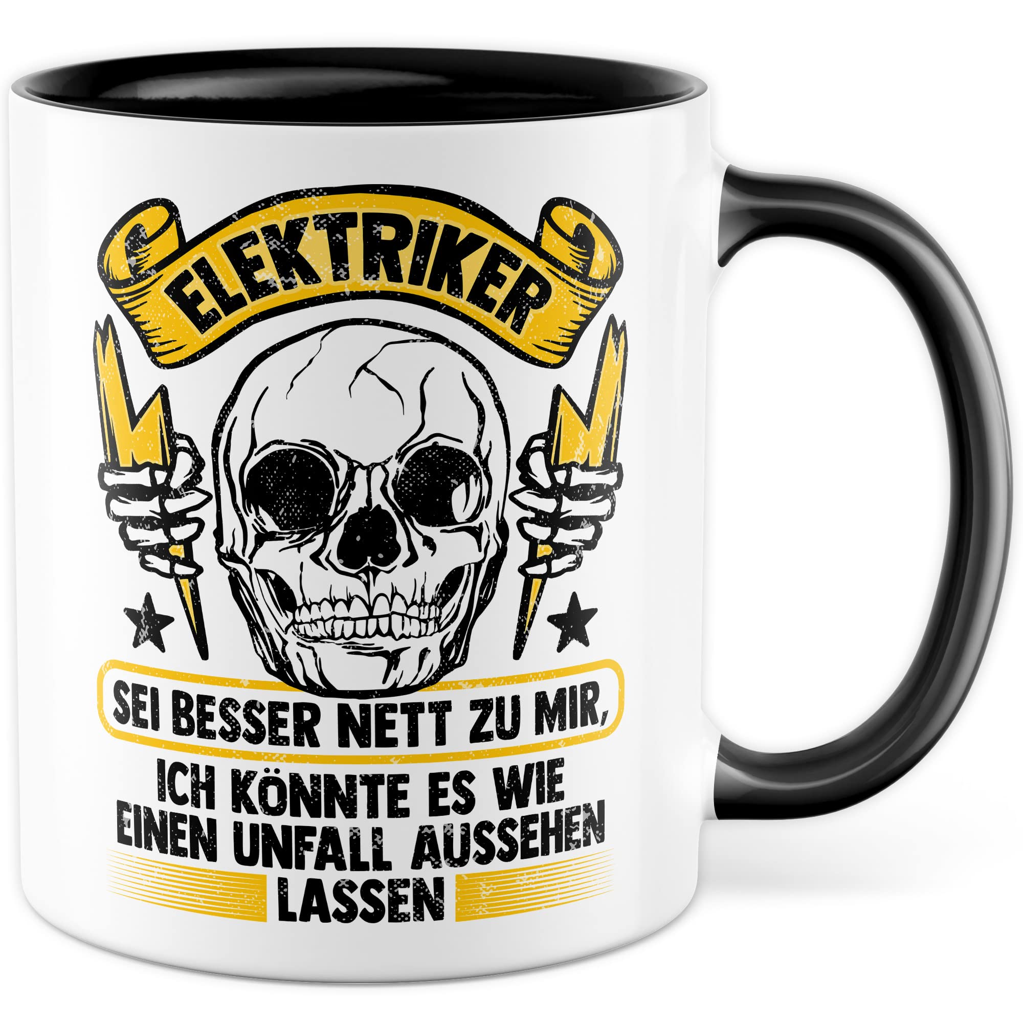 Elektriker Tasse Installateur Witz Geschenkidee Elektronik Kaffeetasse Geschenk für Elektrotechniker Kaffeebecher Drahtzieher Becher