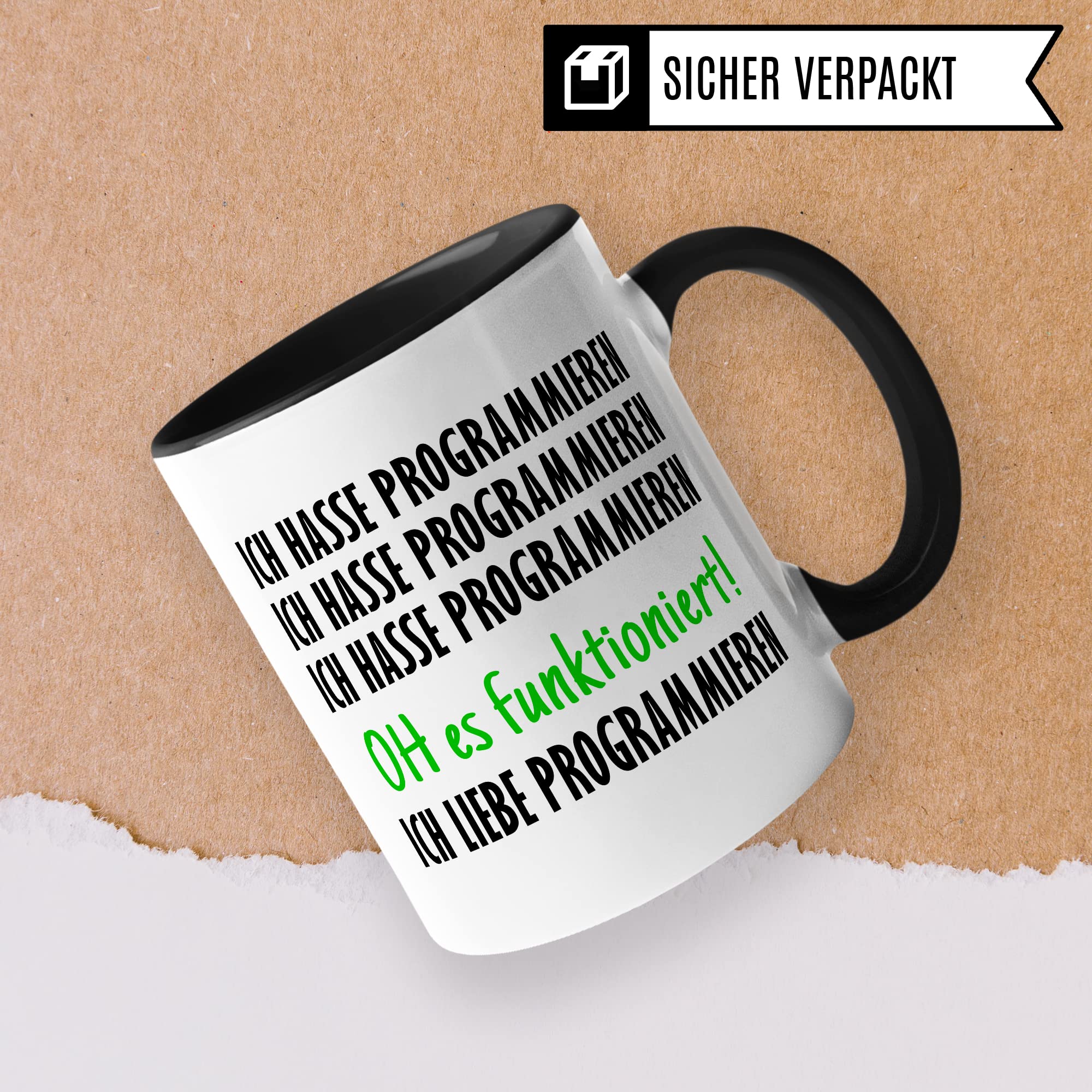 Programmieren Tasse Informatiker Kaffeetasse Informatikstudent Kaffee-Becher lustig Geschenk Sarkasmus Geschenkidee Programmierer