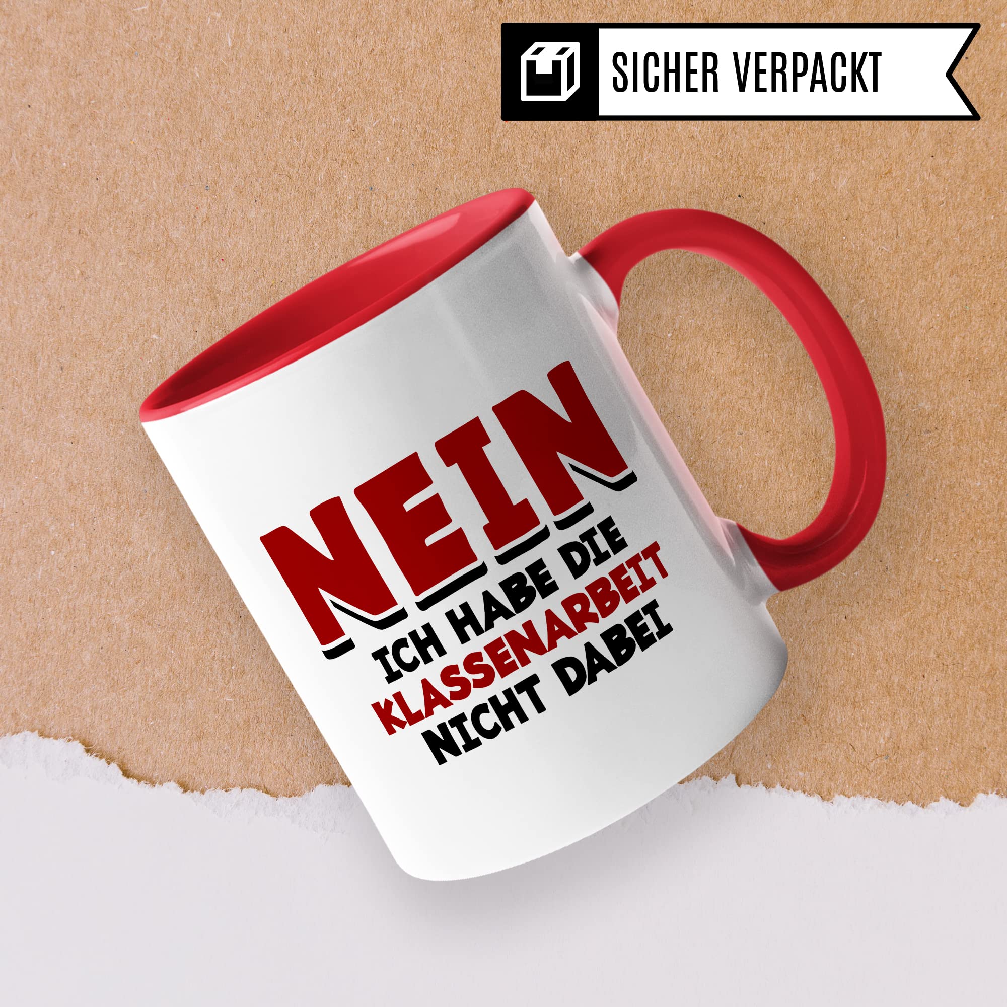 Tasse Lehrer lustig mit Spruch Geschenk-Idee Grundschule Gymnasium Realschule Mittelschule Referendar Abschied Abschiedsgeschenk Klassenarbeit Kaffee-Becher