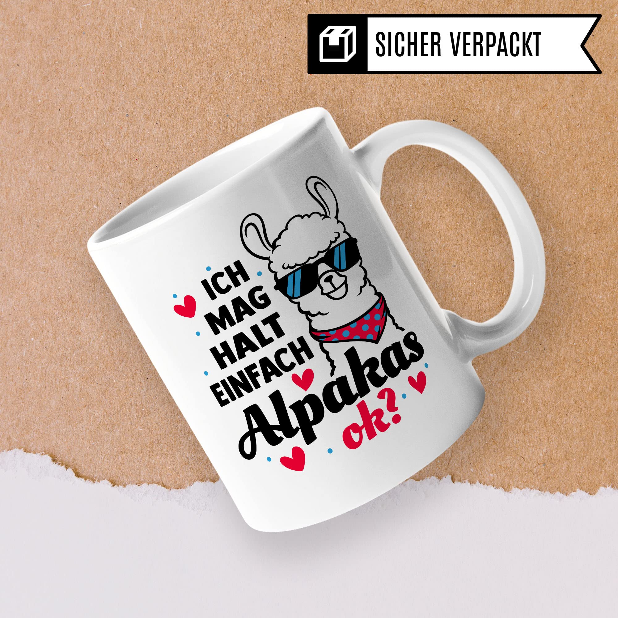 Tasse Alpaka-Motiv, Ich mag halt einfach Alpakas, ok? Geschenk Alpakaliebhaber, süße Alpaka-Tasse Motiv, Geschenk Kollegen lustige Büro-Tasse Kaffeetasse