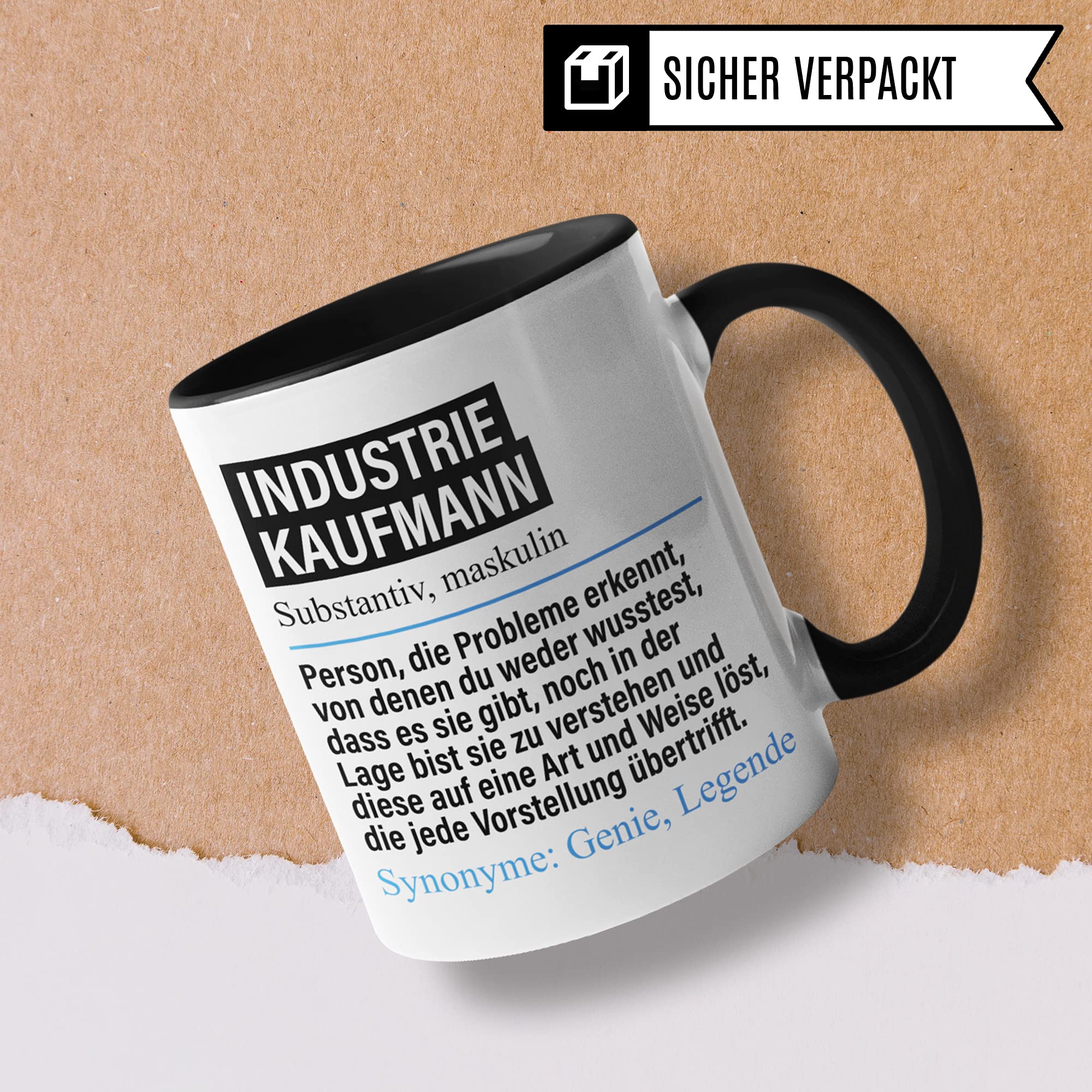 Tasse Industriekaufmann lustig, Industrie Kaufmann Geschenk, Spruch Kaffeebecher Geschenkidee, Kaffeetasse Beruf Ausbildung Teetasse Becher