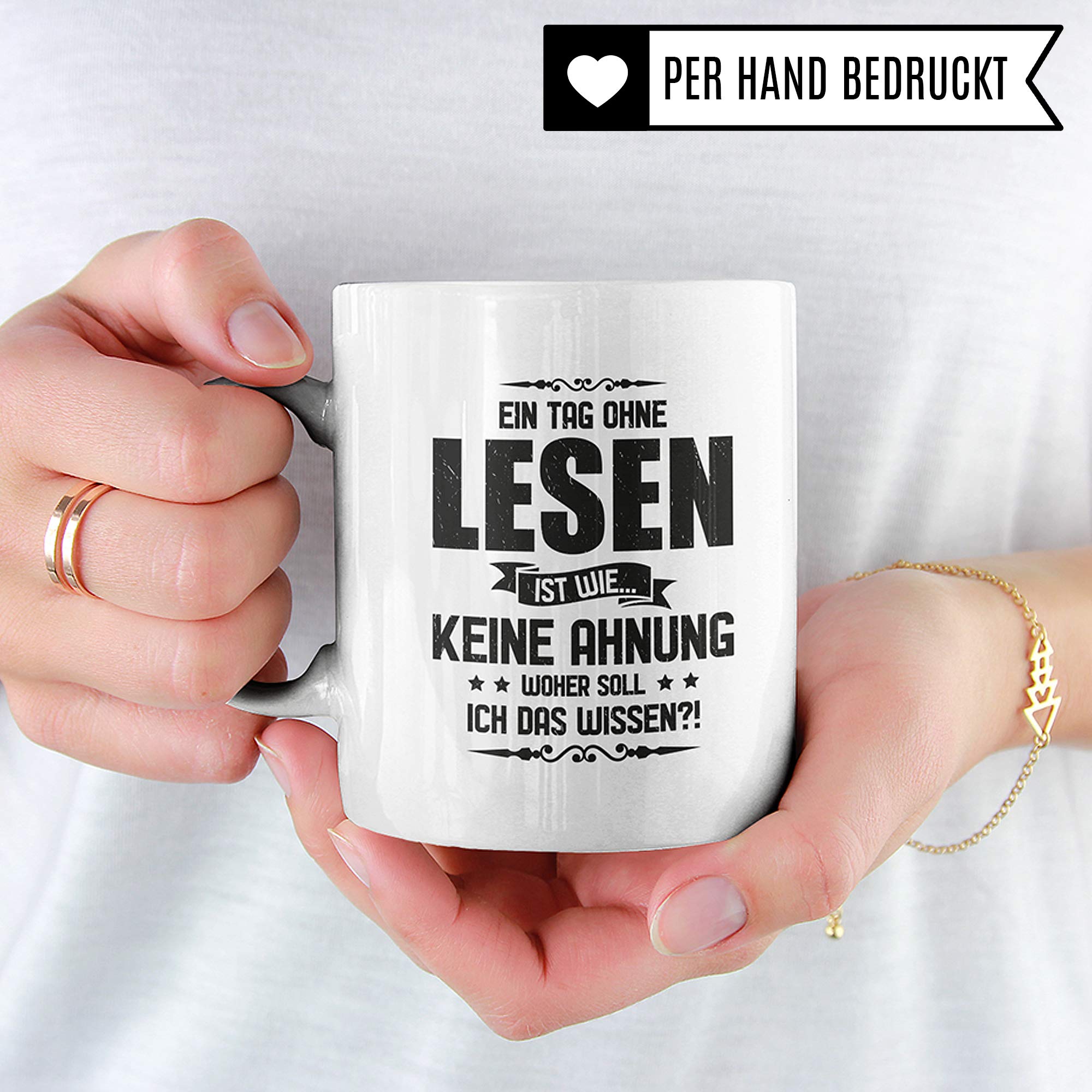 Pagma Druck Lesen Tasse lustig, Geschenke für Leseratten, Bücher Hobby Bücherwurm Becher, Buch Geschenkidee Leser Leserin Kaffeebecher, Literatur Buchliebhaber Kaffeetasse