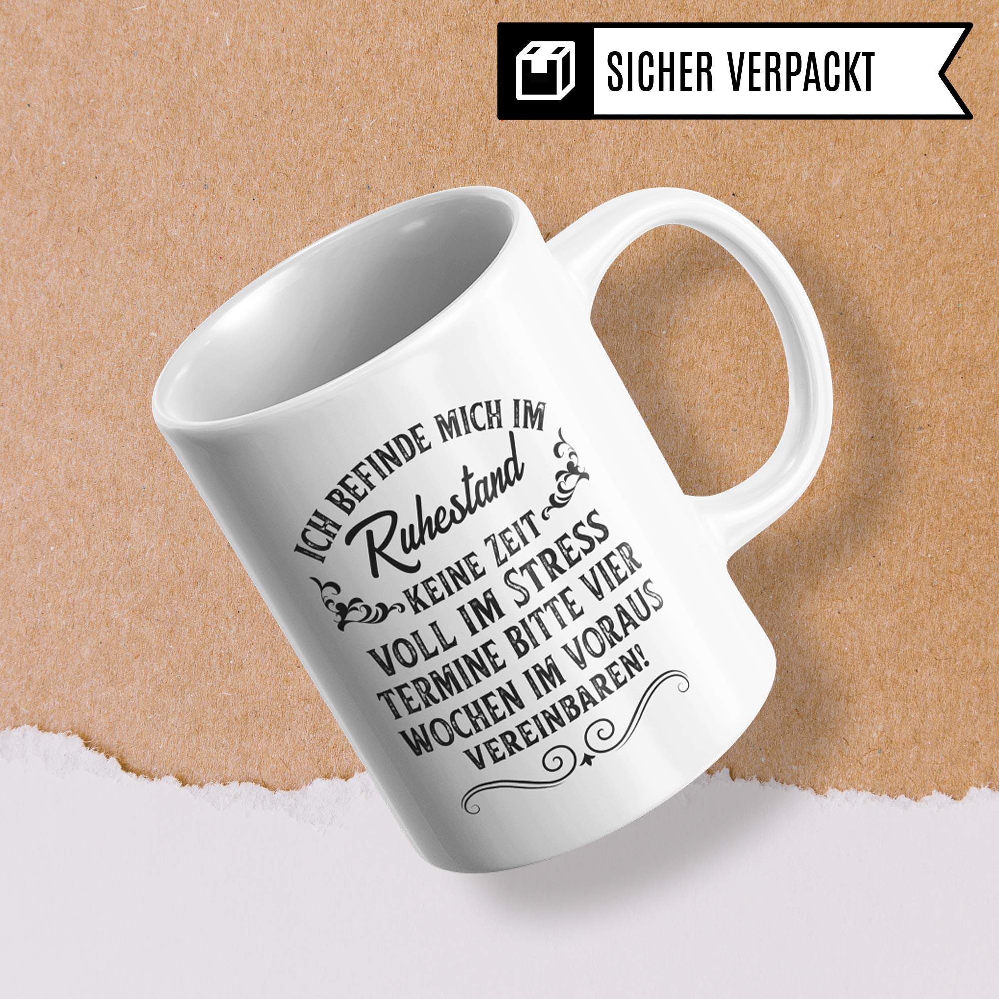 Pagma Druck Rentner Tasse, Geschenke zur Rente, Kaffeebecher Rentenbeginn Pension Rentnerin Spruch, Renteneintritt Geschenk Becher Mann & Frau