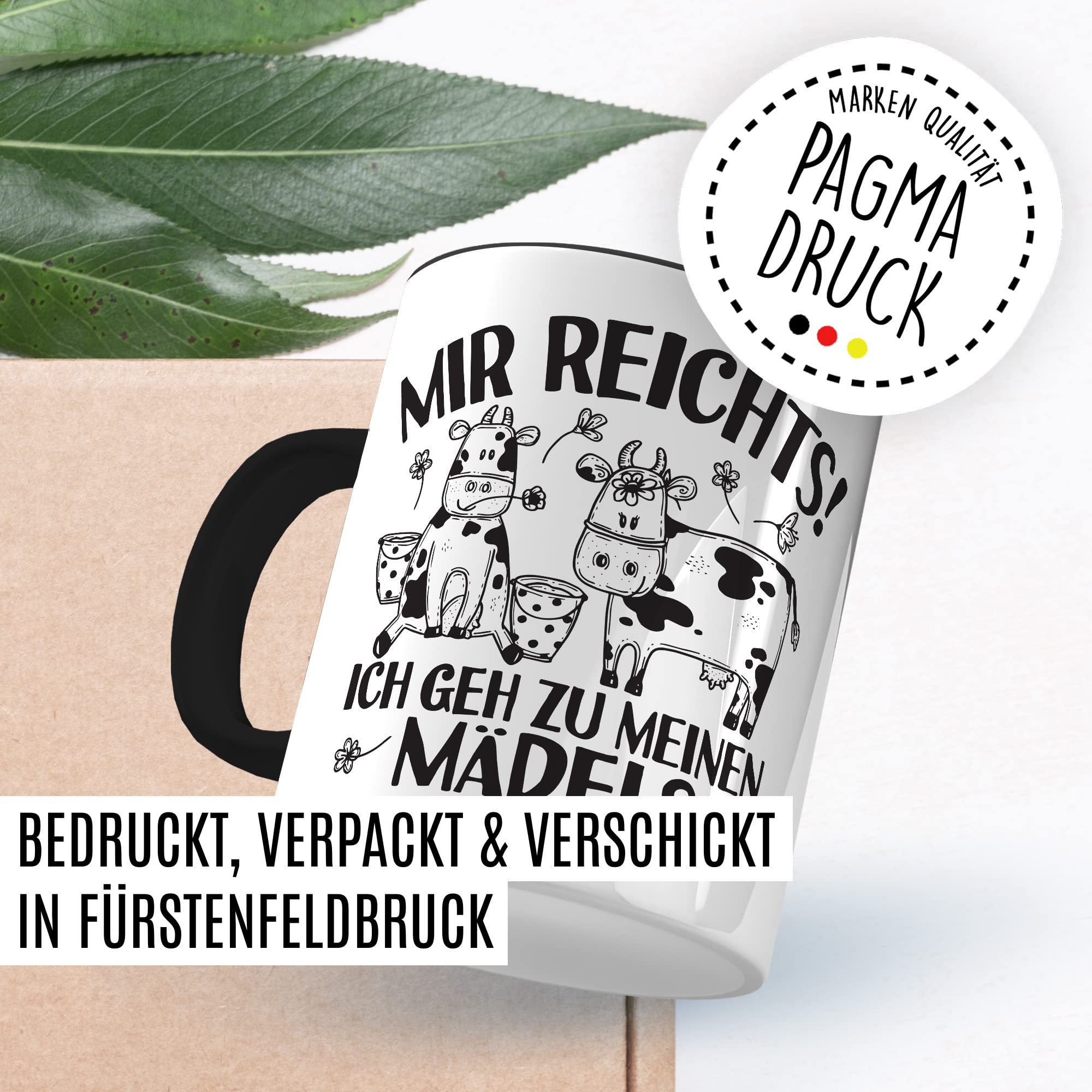 Kühe Tasse mit Spruch lustig Kuh Kaffeetasse Mädels Bäuerin Kaffee-Becher Rinder Kuhstall Tasse Kuhl Witz Tasse Humor Bauernfrau Bauernhof Tierhalter Tiere Landwirtschaft Landwirtin