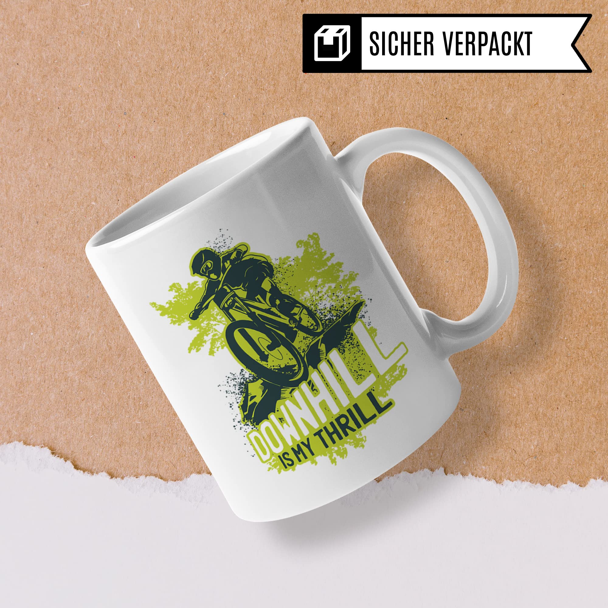 mountainbike tasse Downhill Tasse, Mountainbiker Geschenkidee, Mountainbike Tasse mit Spr – Pagma Druck