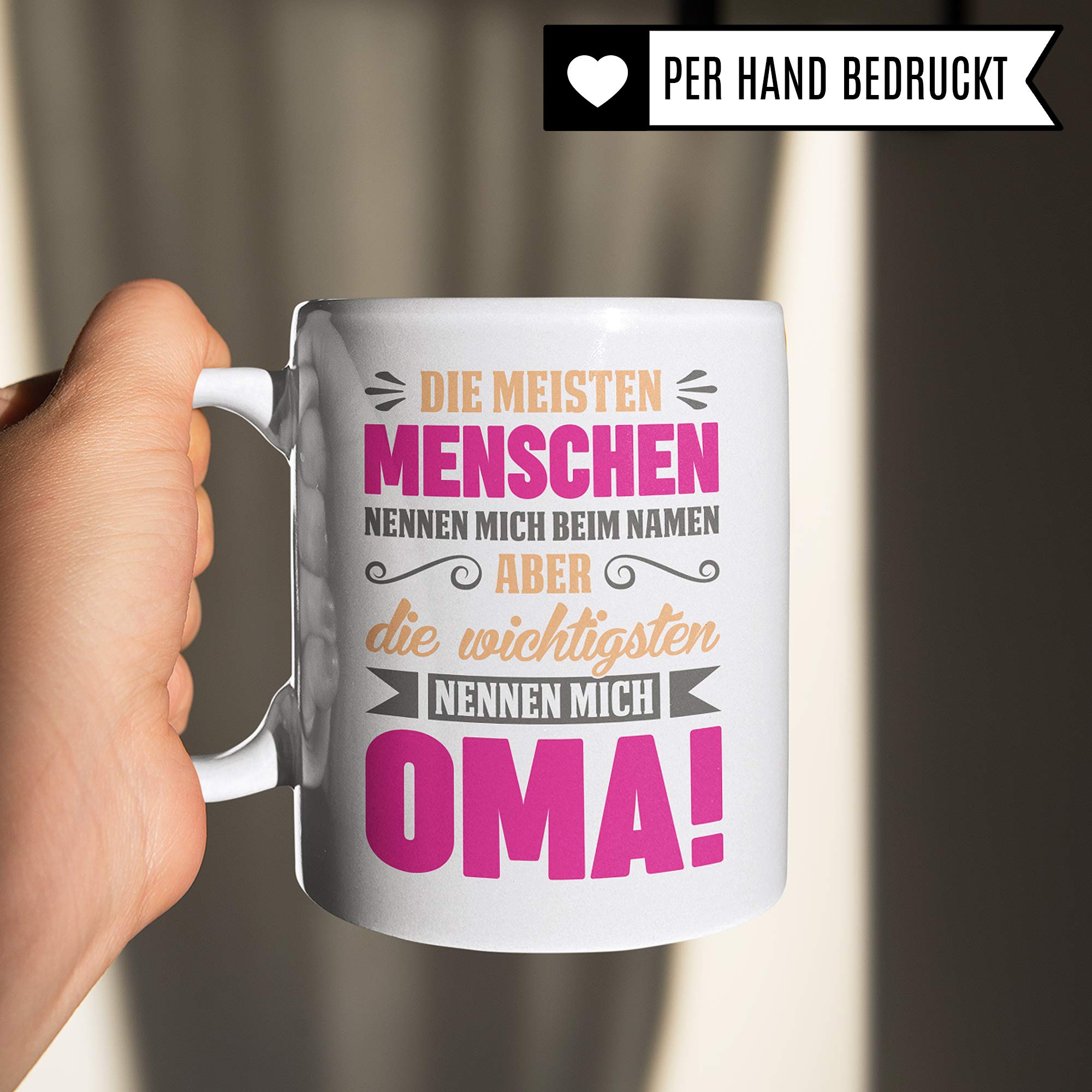 Pagma Druck Kaffeetasse Oma Tasse Geschenk für Großmutter Kaffeebecher