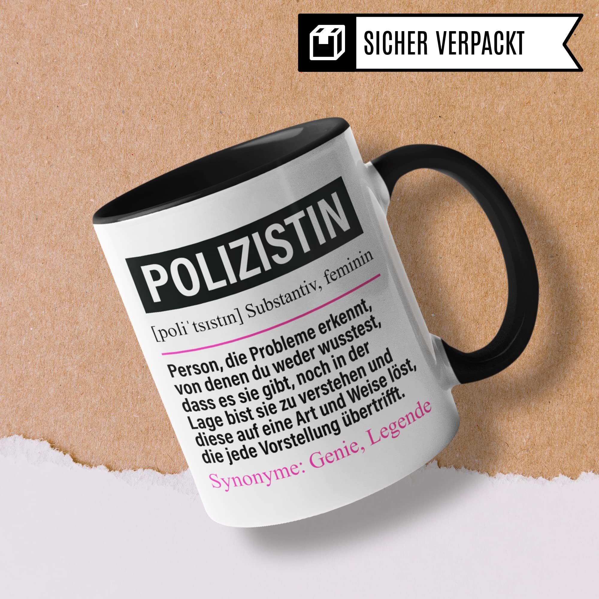 Tasse Polizistin lustig, Polizistin Geschenk Beruf, Spruch Kaffeebecher Polizistinnen Geschenkidee, Beruf Polizei Kaffeetasse Teetasse Becher