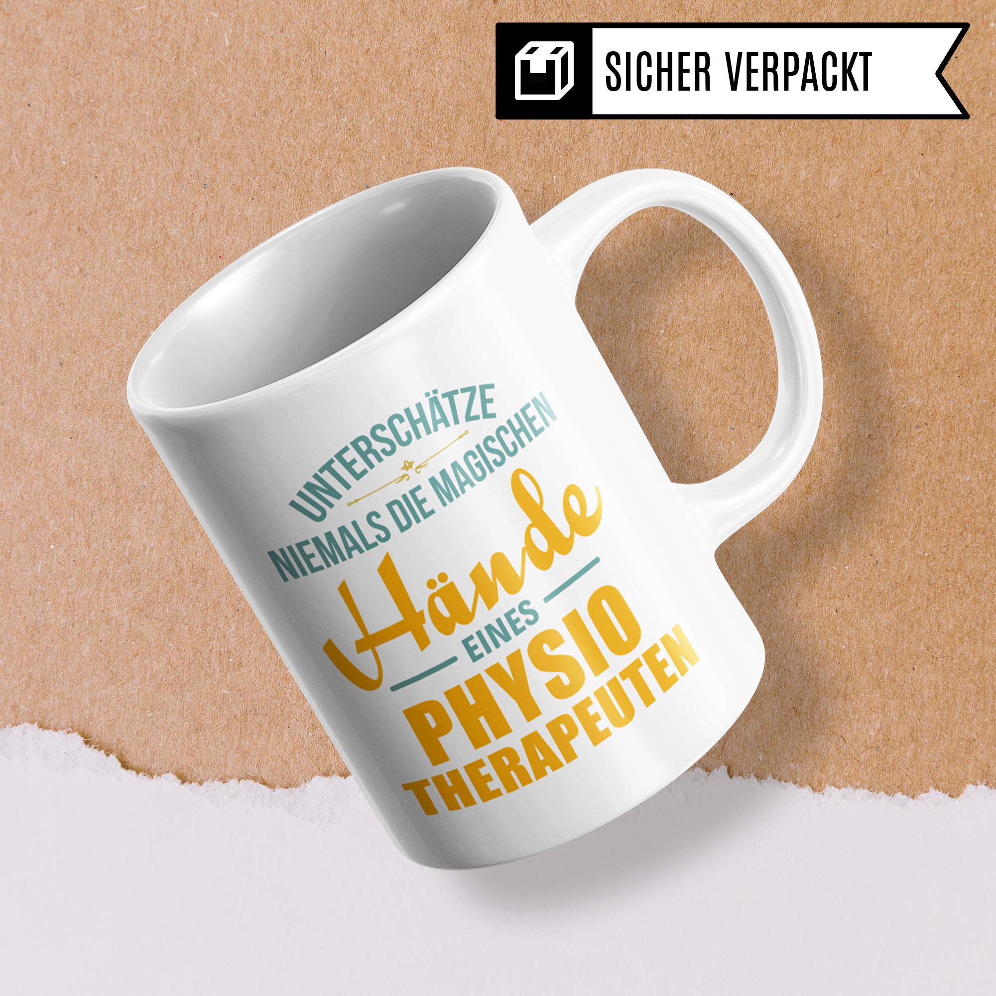 Pagma Druck Tasse Physiotherapie, Physiotherapeuten Geschenke Becher, Kaffeetasse Physiotherapeut Geschenkidee Spruch, Kaffeebecher Krankengymnastik Physio Motiv Humor