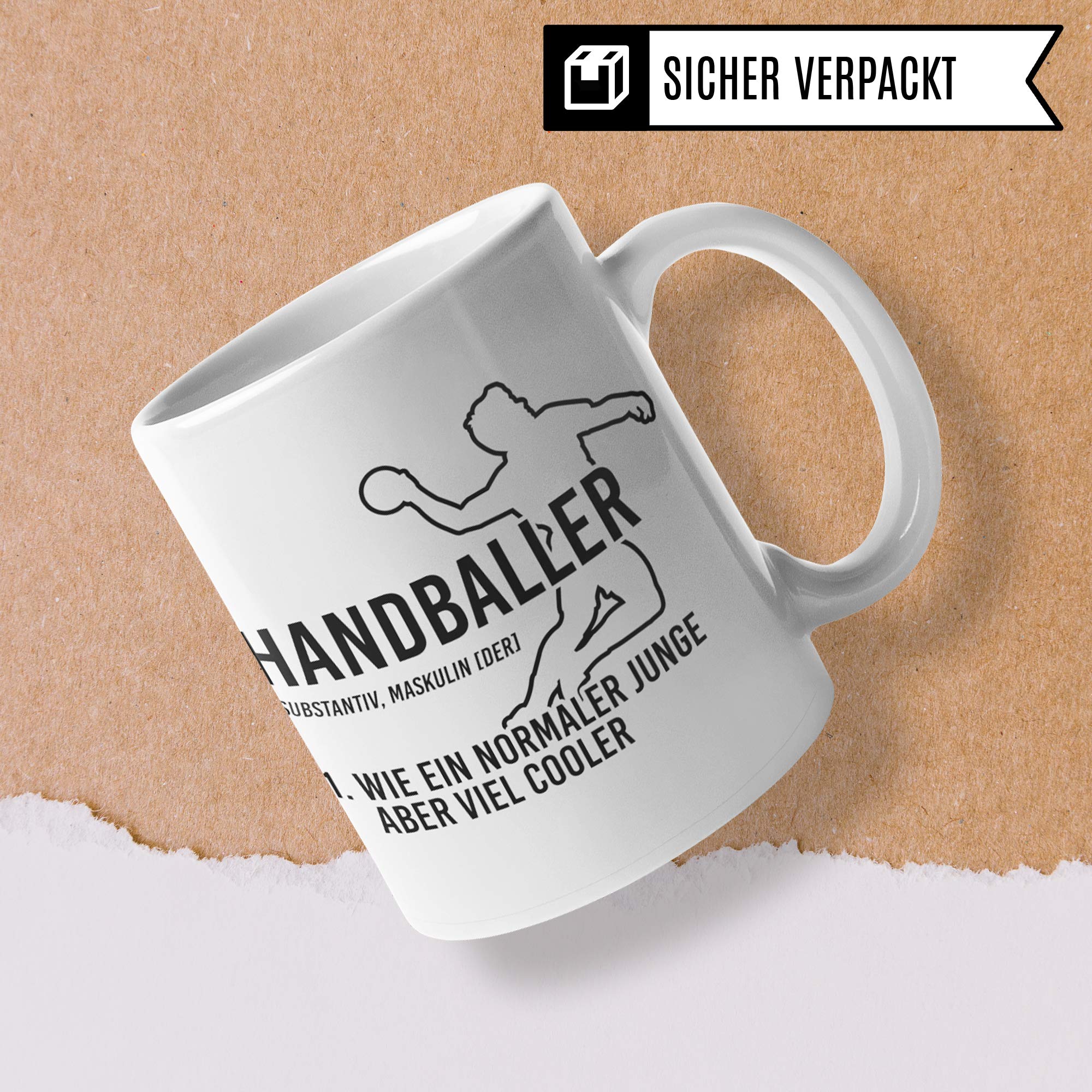 Handballer Tasse, Handball Geschenke für Jungs, Handball Geschenkidee Spruch, Handballspieler Kaffeetasse Handballverein Handballmannschaft Jungen Becher