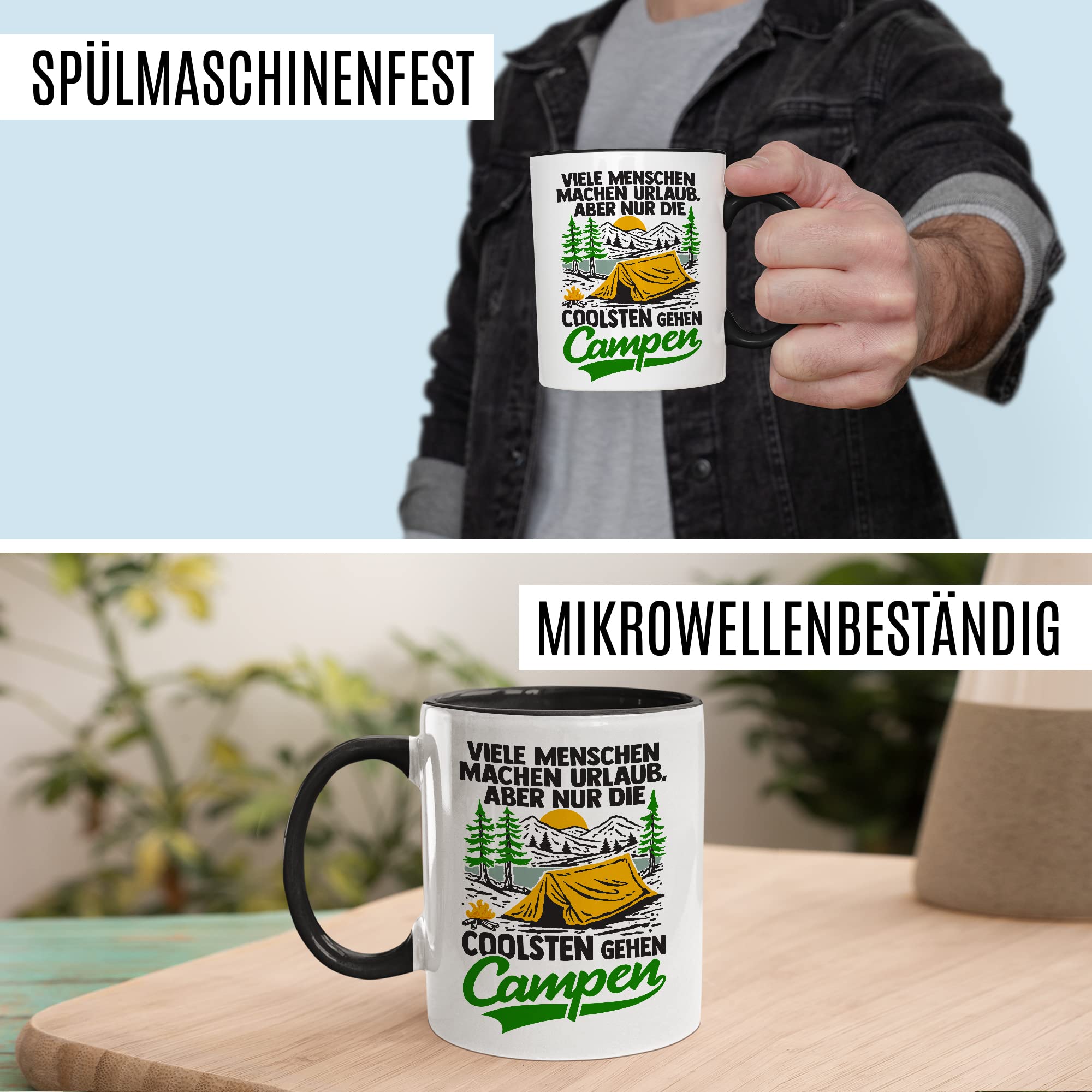 Reisen Tasse Wohnmobil Becher Roadtrip Kaffeetasse Camping Geschenk Urlaub Camper Kaffee-Becher Geschenkidee Outdoorfans Bagpacking Zelt Zelten Abenteuer Outdoor Spruch Weltreise Urlaub