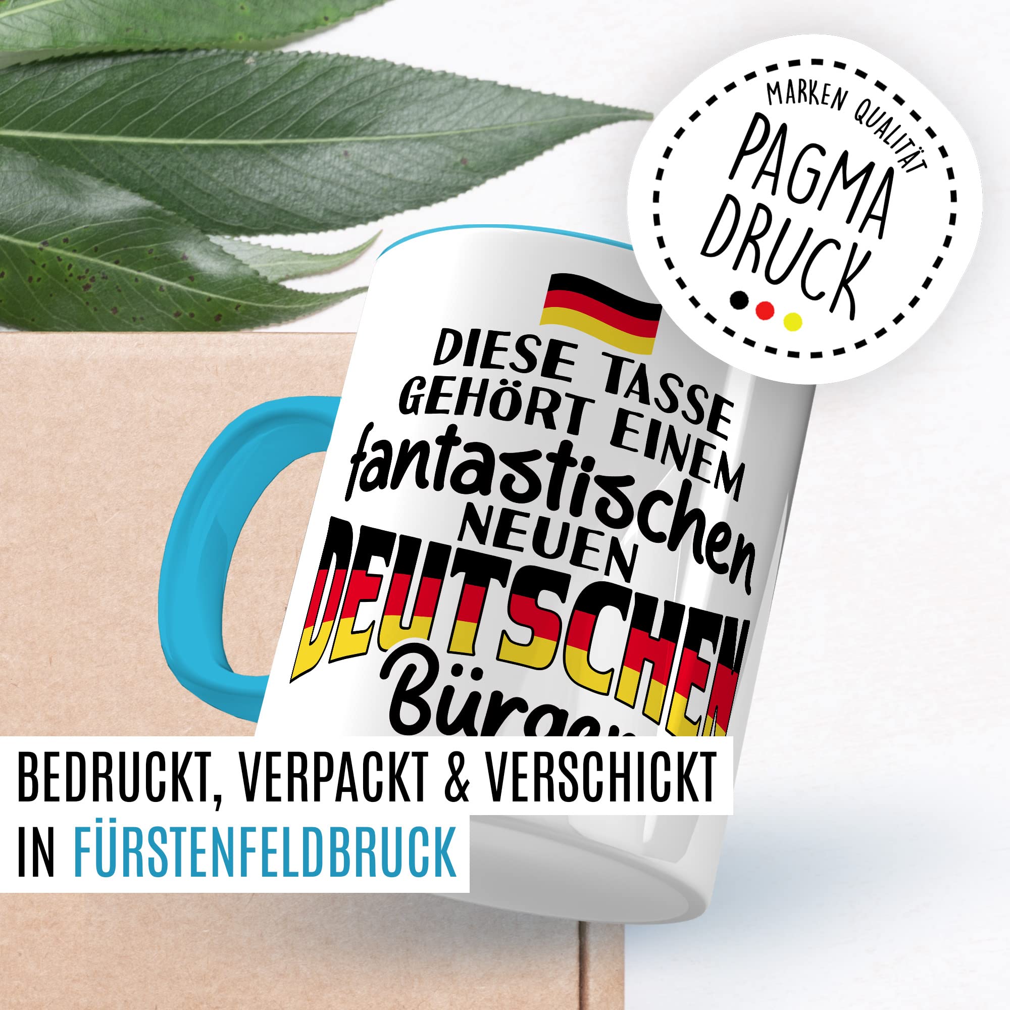 Einbürgerung Tasse Geschenk, Diese Tasse gehört einem fantastischen neuen Bürger Geschenkidee Kaffeetasse mit Spruch herzlich Kaffee-Becher Neu Deutschland Einwanderung Willkommensgeschenk