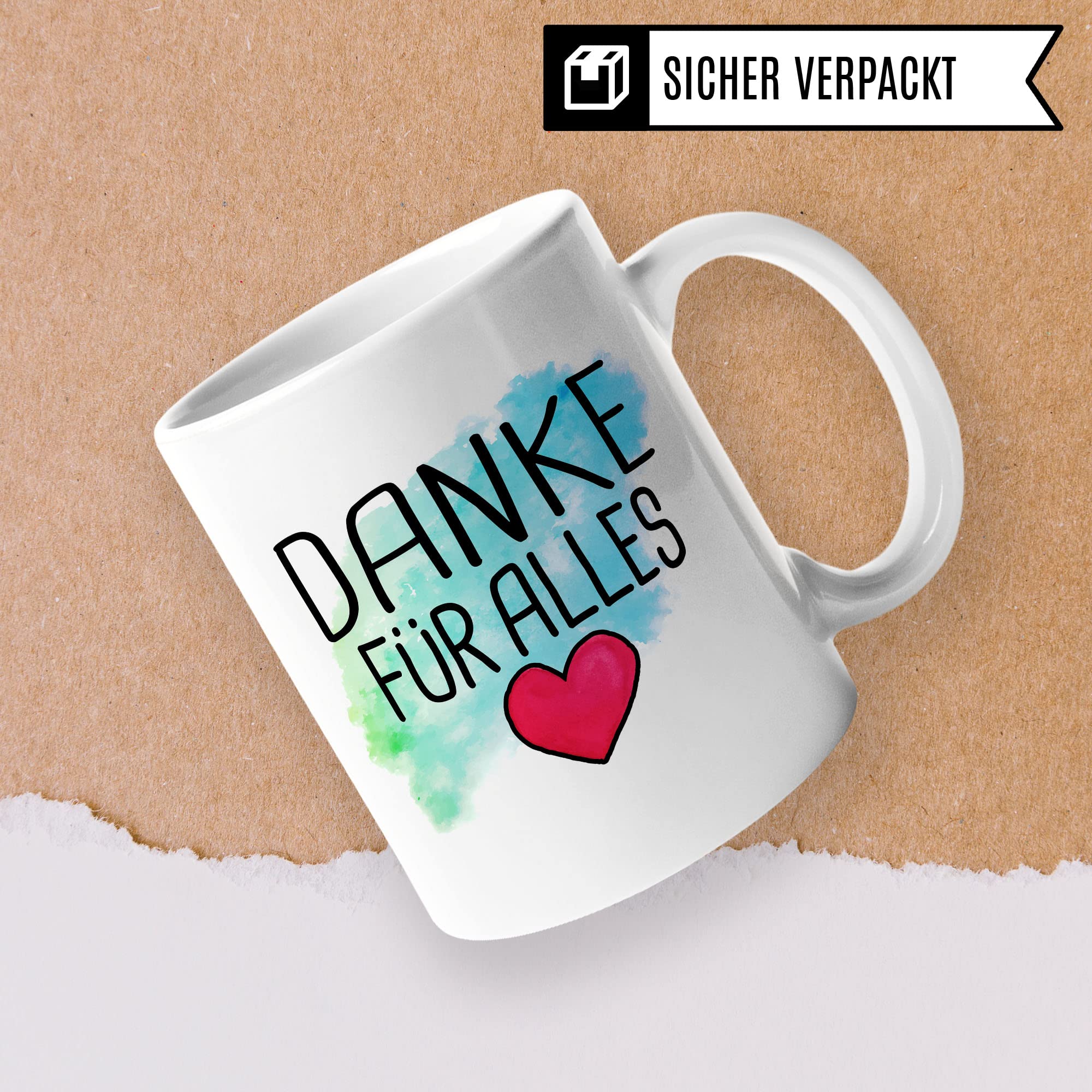 Danke für Alles Geschenk Tasse Dankeschön Wasserfarbe Geschenk Kaffeetasse Dankeschön Kleinigkeit Dankessprüche Mama Frauen Kollegin Teetasse Freundin Kaffee-Becher