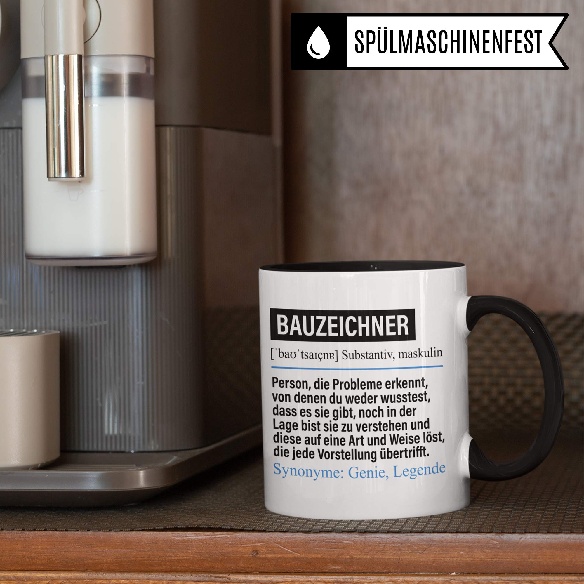 Pagma Druck Tasse Bauzeichner lustig, Bauzeichner Geschenk, Spruch Bauzeichnung Hochbau Kaffeebecher Geschenkidee, Kaffeetasse Beruf Teetasse Hochbauzeichner Becher