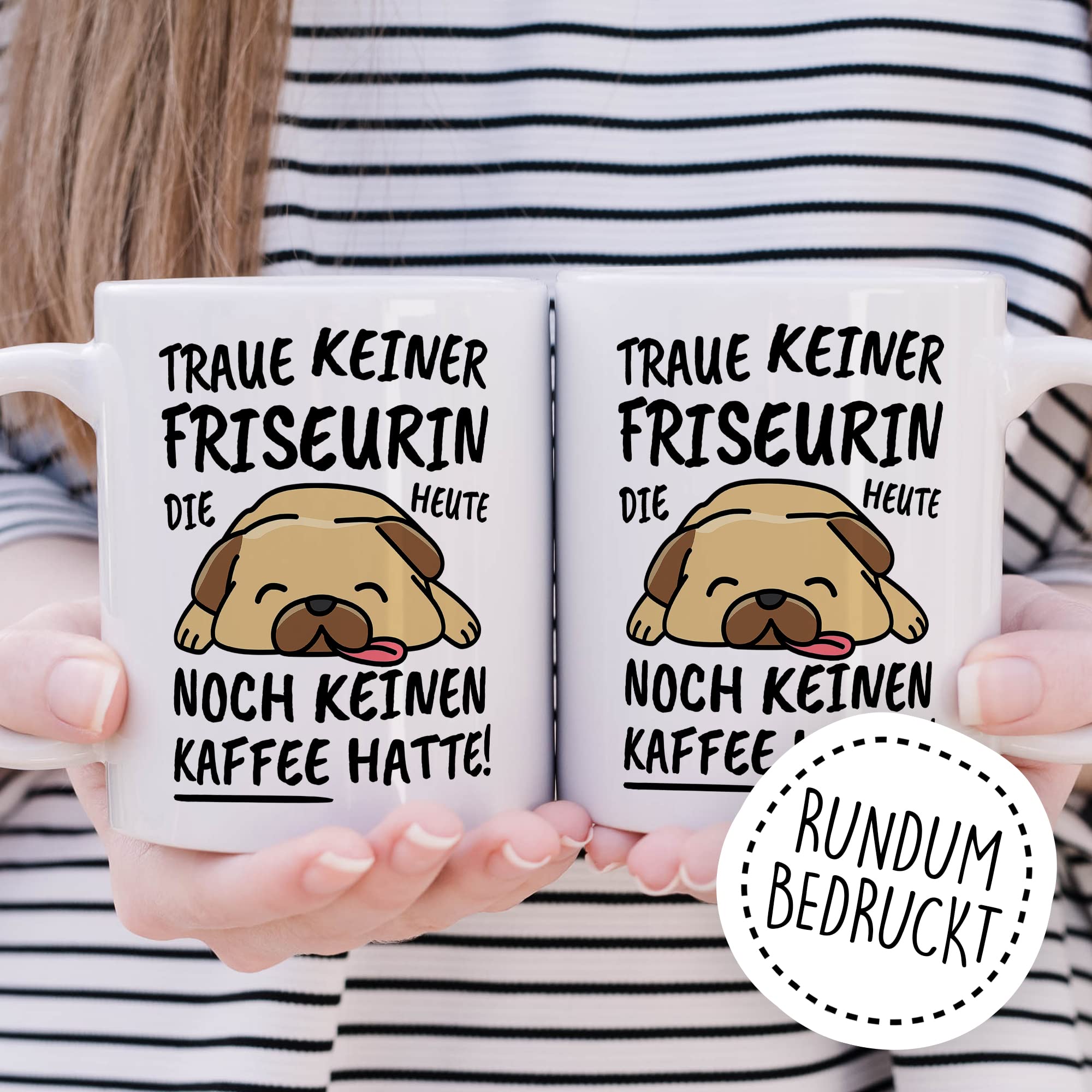 Tasse Friseurin lustig Friseurin Geschenk Beruf Spruch Kaffeebecher Friseurinnen Geschenkidee Coiffeurin Haarschneiderin Hair-Stylistin Friseuse Frisöse Kaffee-Tasse Teetasse Becher