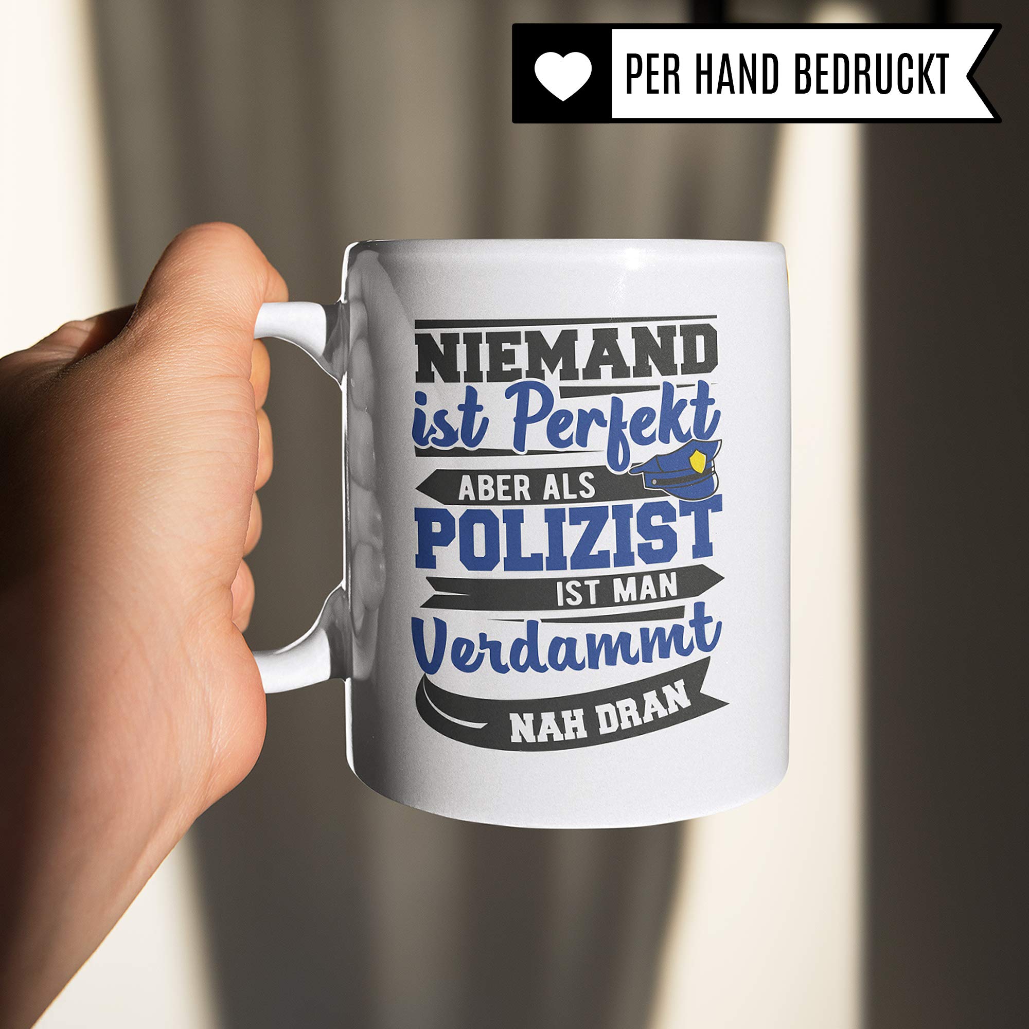 Pagma Druck Tasse Polizei, Geschenkideen für Polizisten, Becher Polizist Geschenk Kaffeetasse, Ausbildung Polizeibeamter Kaffeebecher lustig