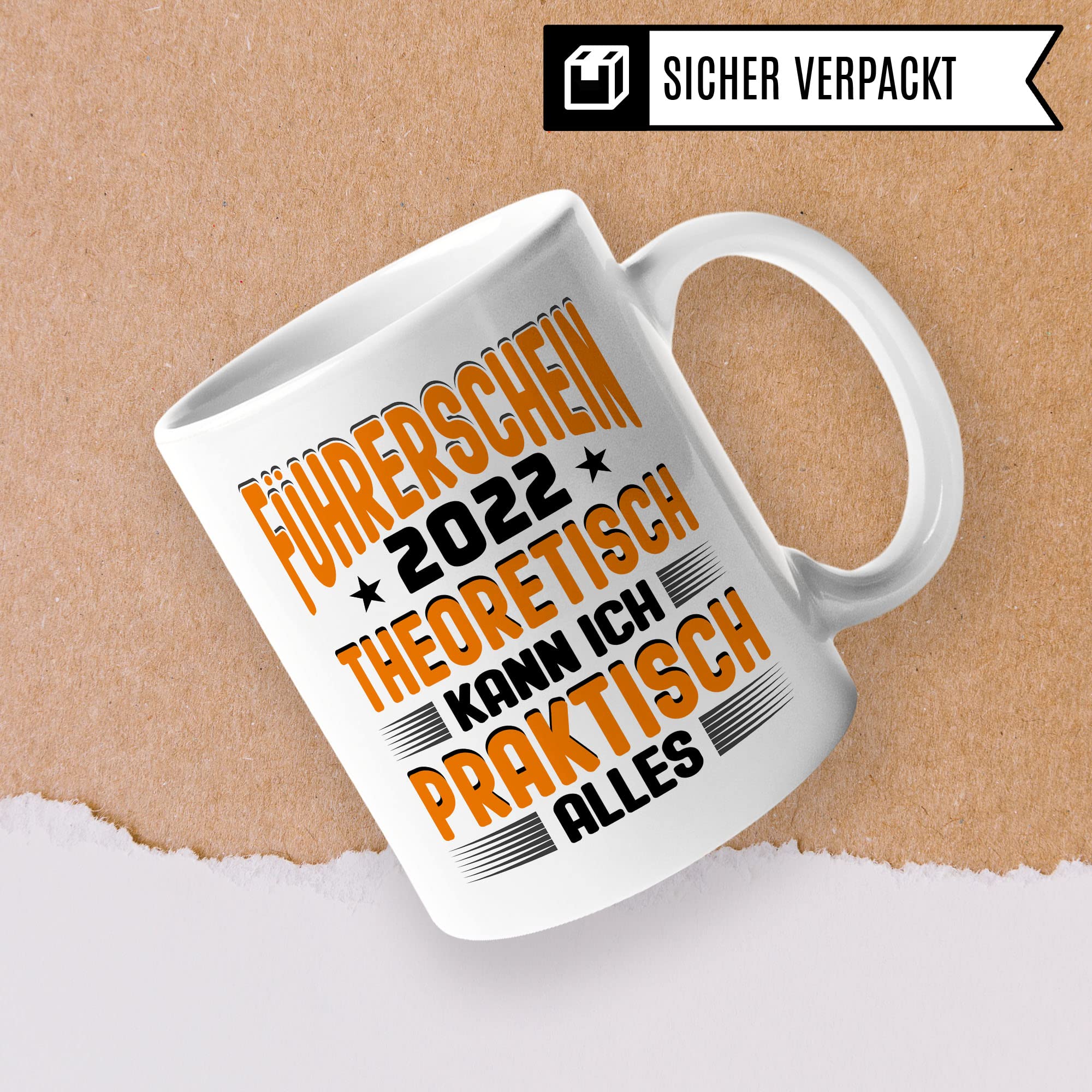 Tasse Führerschein bestanden Geschenk Fahrprüfung Kaffee-Becher für Jungen & Mädchen