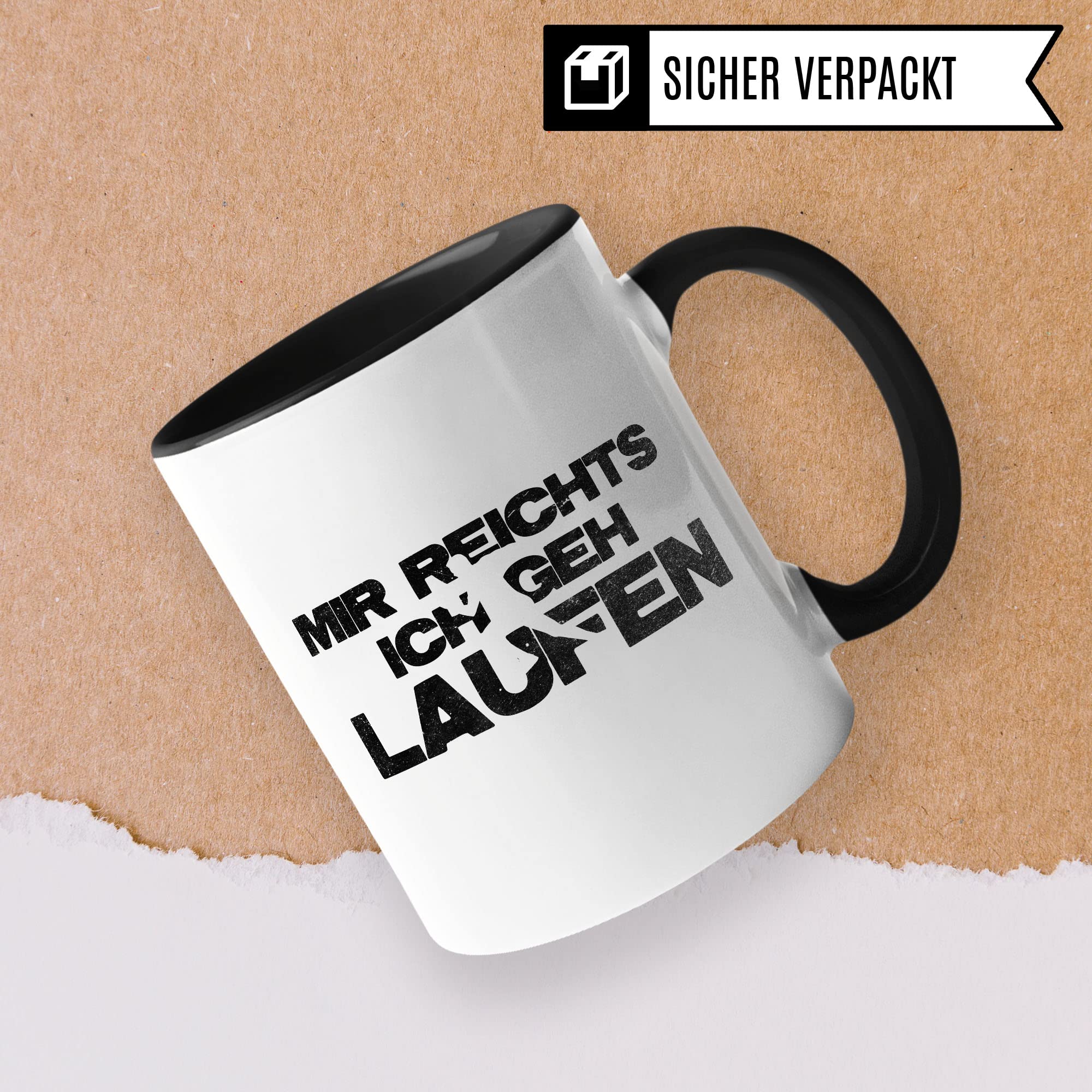 Läufer Tasse Geschenkidee Läuferin Kaffeetasse Humor Witz Geschenk für Jogger Joggerin Kaffeebecher Laufen Becher