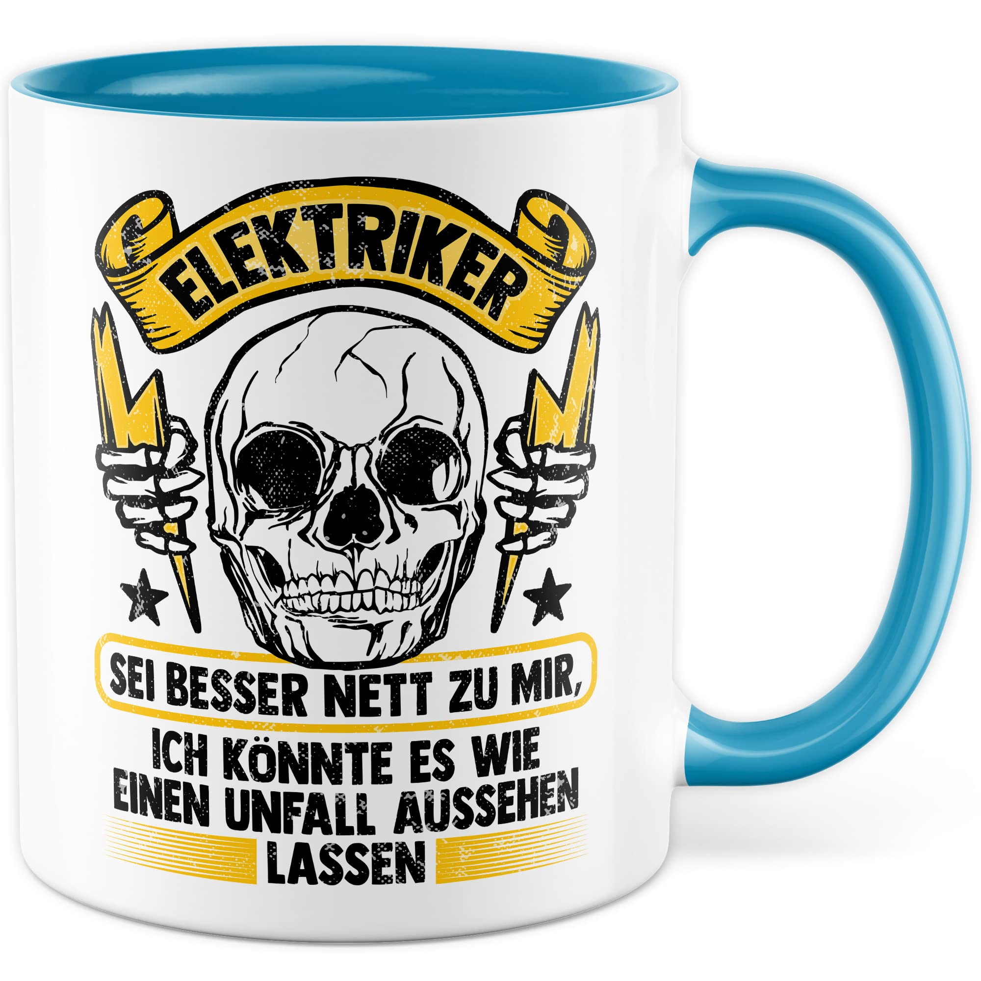 Elektriker Tasse Installateur Witz Geschenkidee Elektronik Kaffeetasse Geschenk für Elektrotechniker Kaffeebecher Drahtzieher Becher