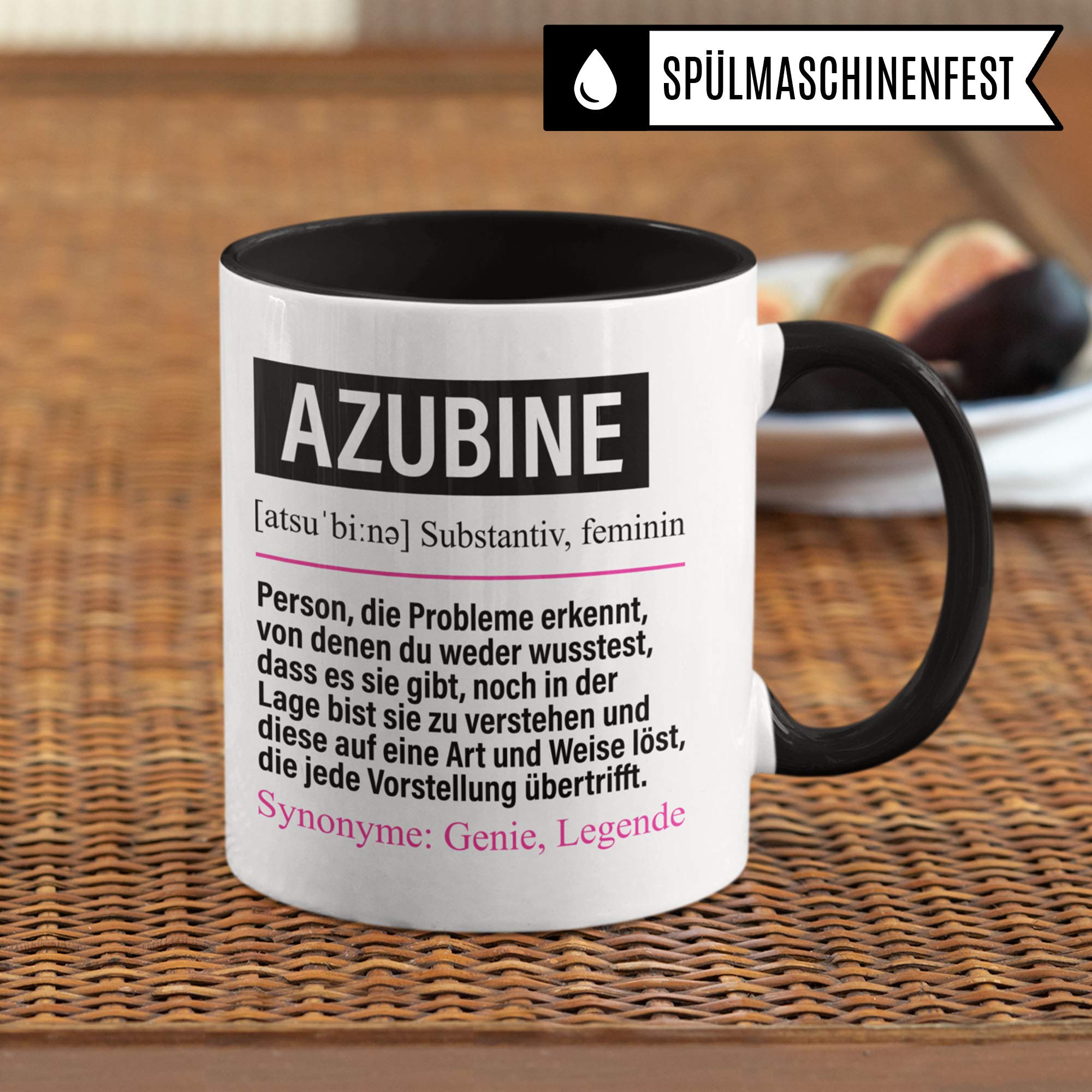 Pagma Druck Tasse Azubine lustig, Azubi Geschenk, Spruch Auszubildende Geschenkidee, Kaffeetasse Ausbildung Lehre Beruf Lehrling Frauen Kaffeebecher Teetasse Azubis Becher