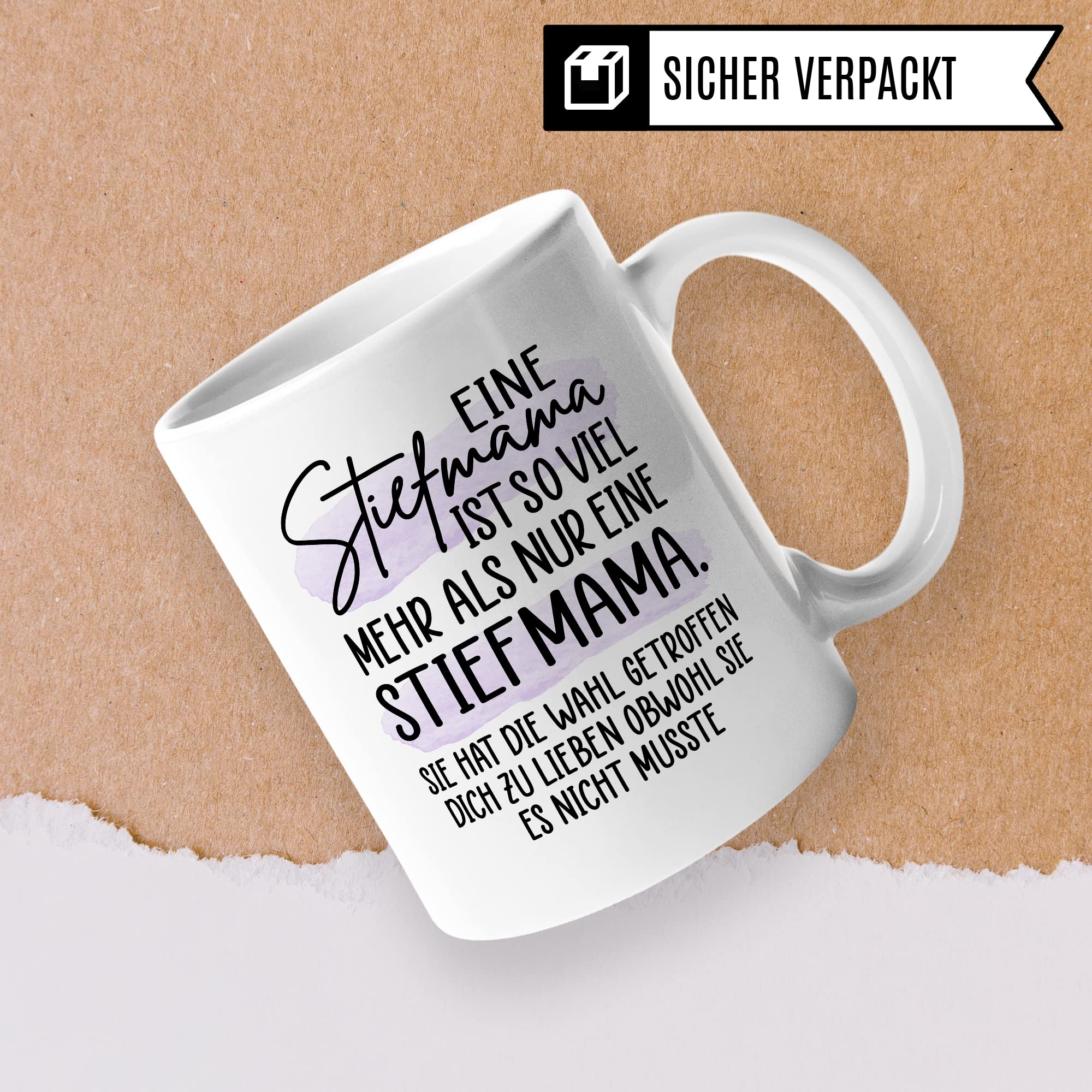Tasse Stiefmutter Geschenk, Eine Stiefmama ist so viel mehr als nur eine Stiefmama Geschenkidee Kaffee-Becher Tasse mit Spruch Kaffeetasse Stiefmutter Ziehmutter