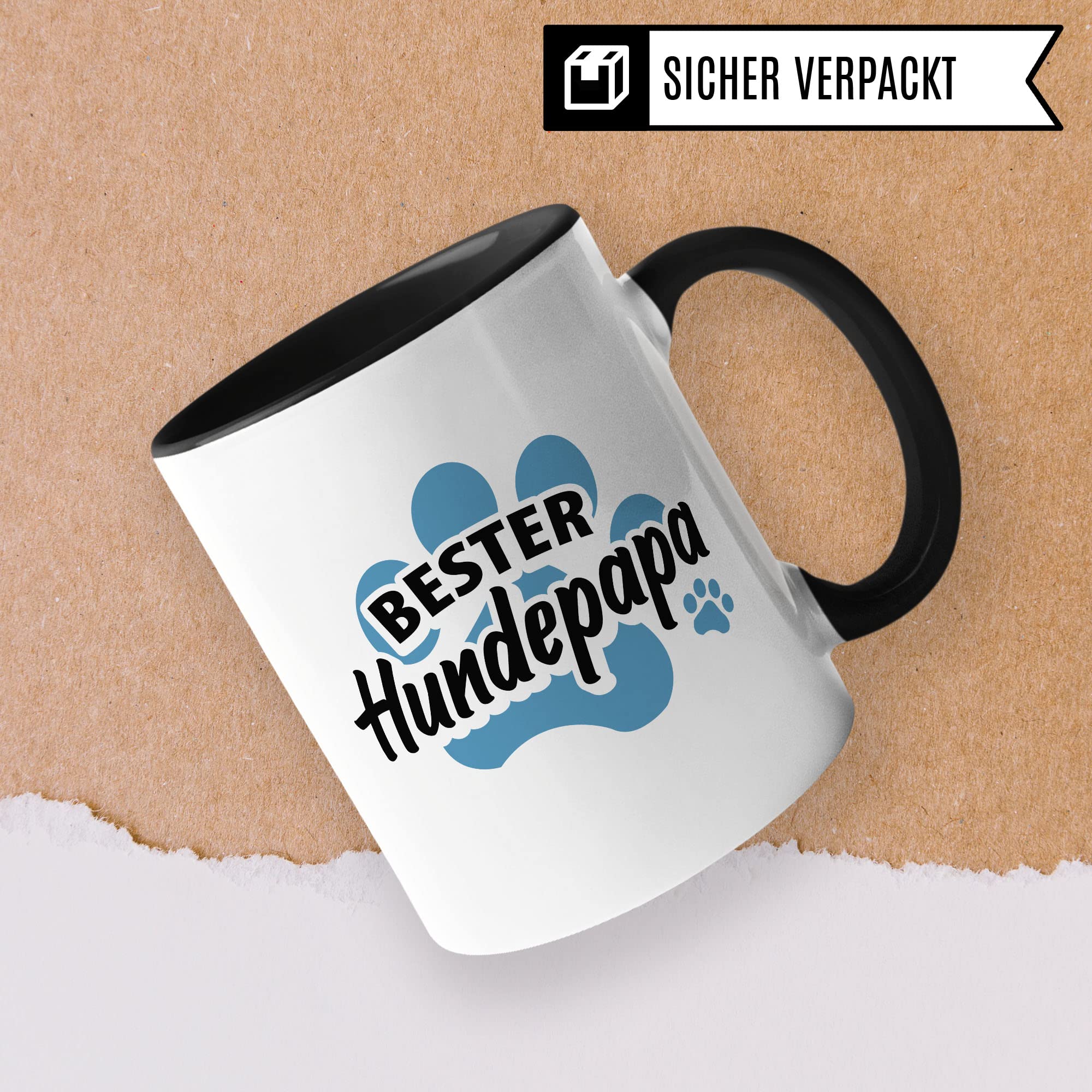 Hundepapa Tasse Geschenkidee Herrchen Kaffeetasse Geschenk für Hundebesitzer Kaffeebecher Hunde Becher