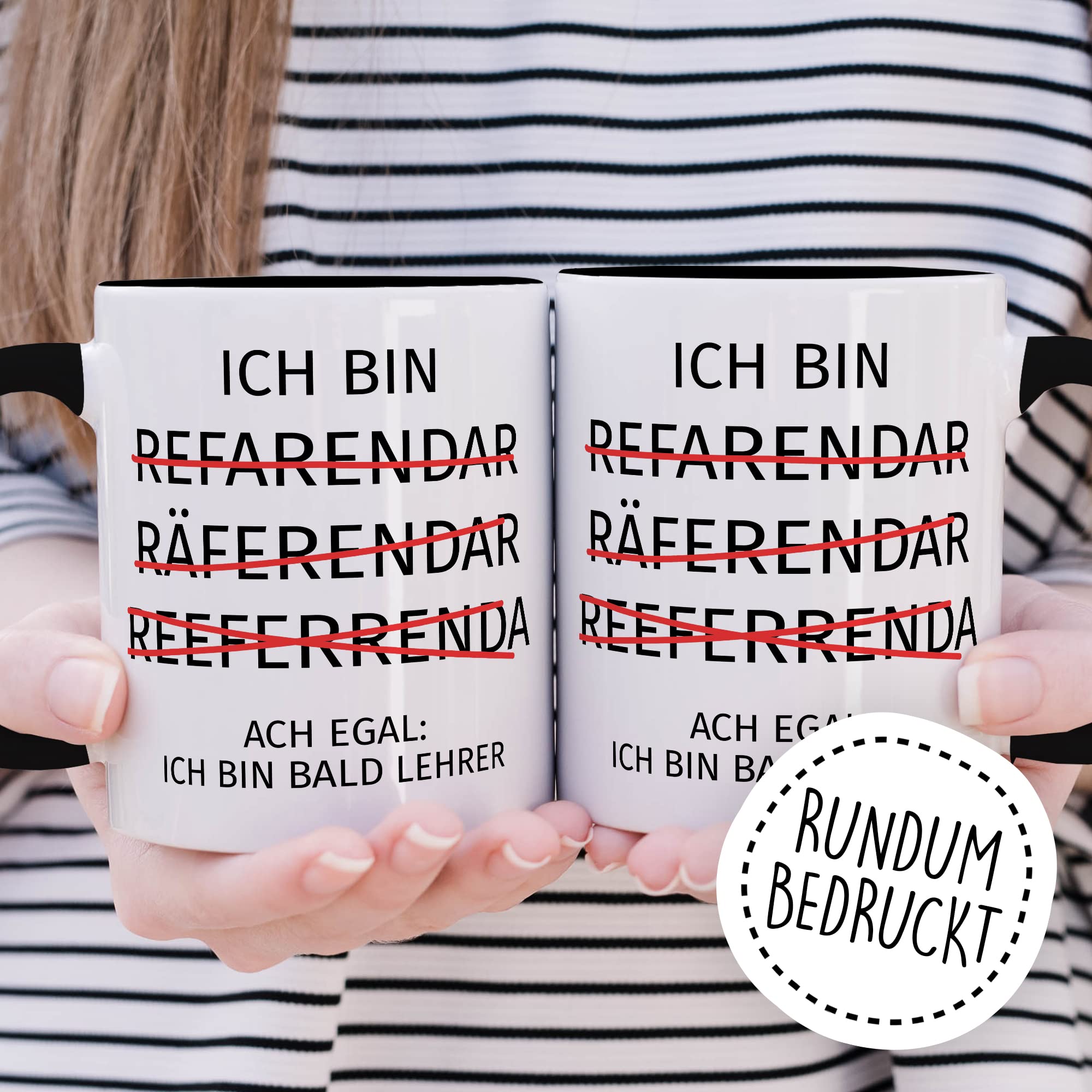 Referendariat Tasse Geschenkidee Humor Witz Kaffeetasse Geschenk für Referendar Referendarin Kaffeebecher Lehrer Becher