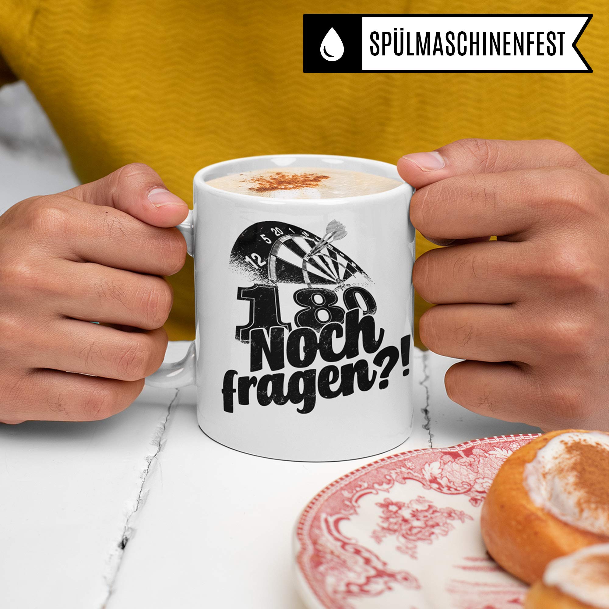 Pagma Druck Kaffeetasse Dart | Geschenk Darts Dartsscheibe Motiv | Dart Geschenkidee für Darter & Dartspieler