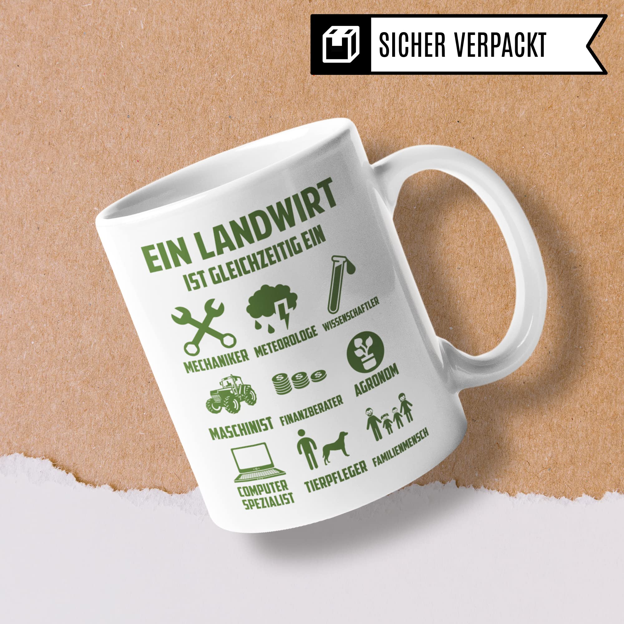 Landwirt Tasse, Männer Geschenk Landwirt Traktor Kaffeetasse, Landwirtschaft Motiv, Traktoren Bauer Bauernhof Humor, Kaffeebecher Traktor Witz