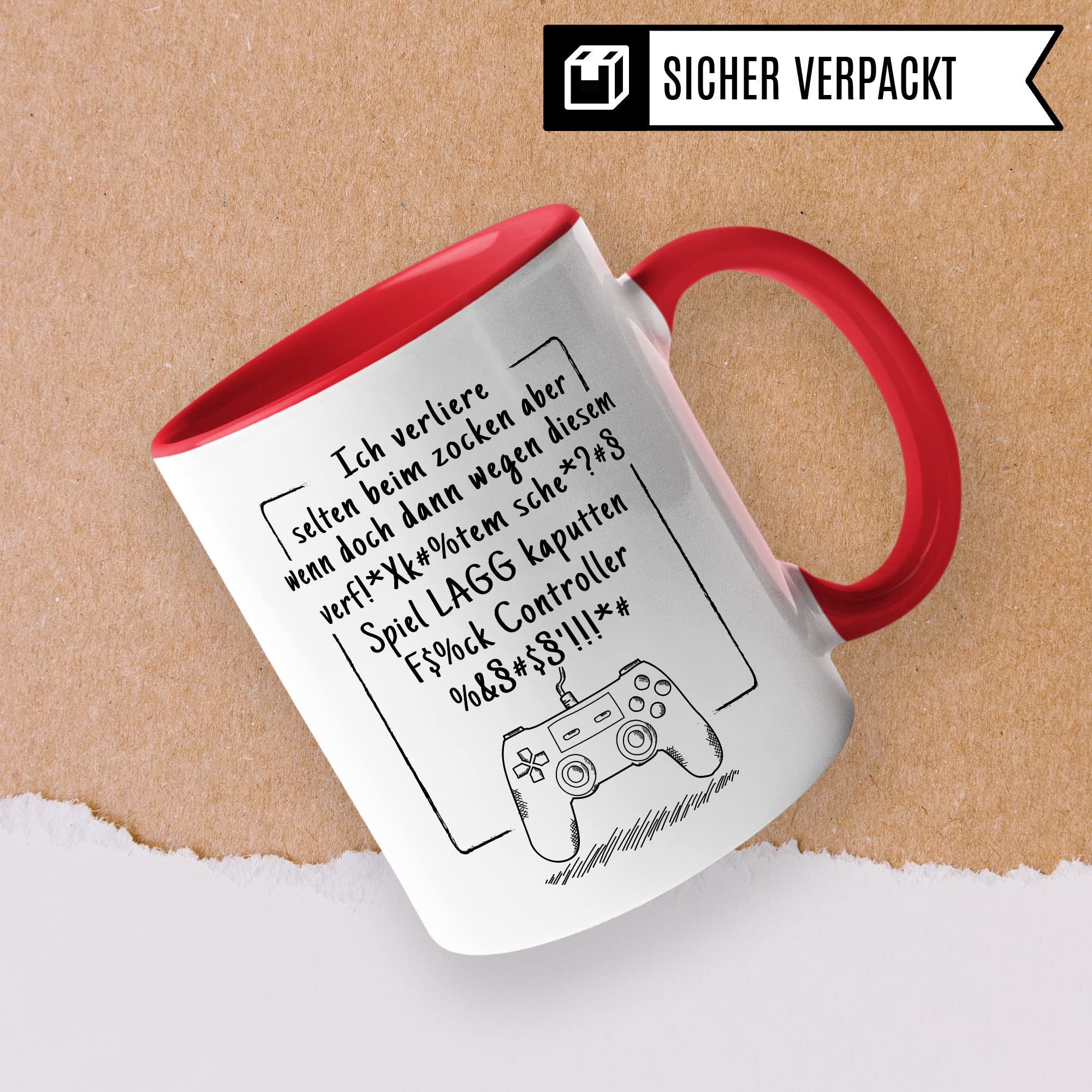 Tasse Gamer Witz lustiger Gaming Kaffee-Becher Zocker Kaffeetasse Controller Spruch Teetasse Nerd Geschenkidee Computer-Spiele Geschenk