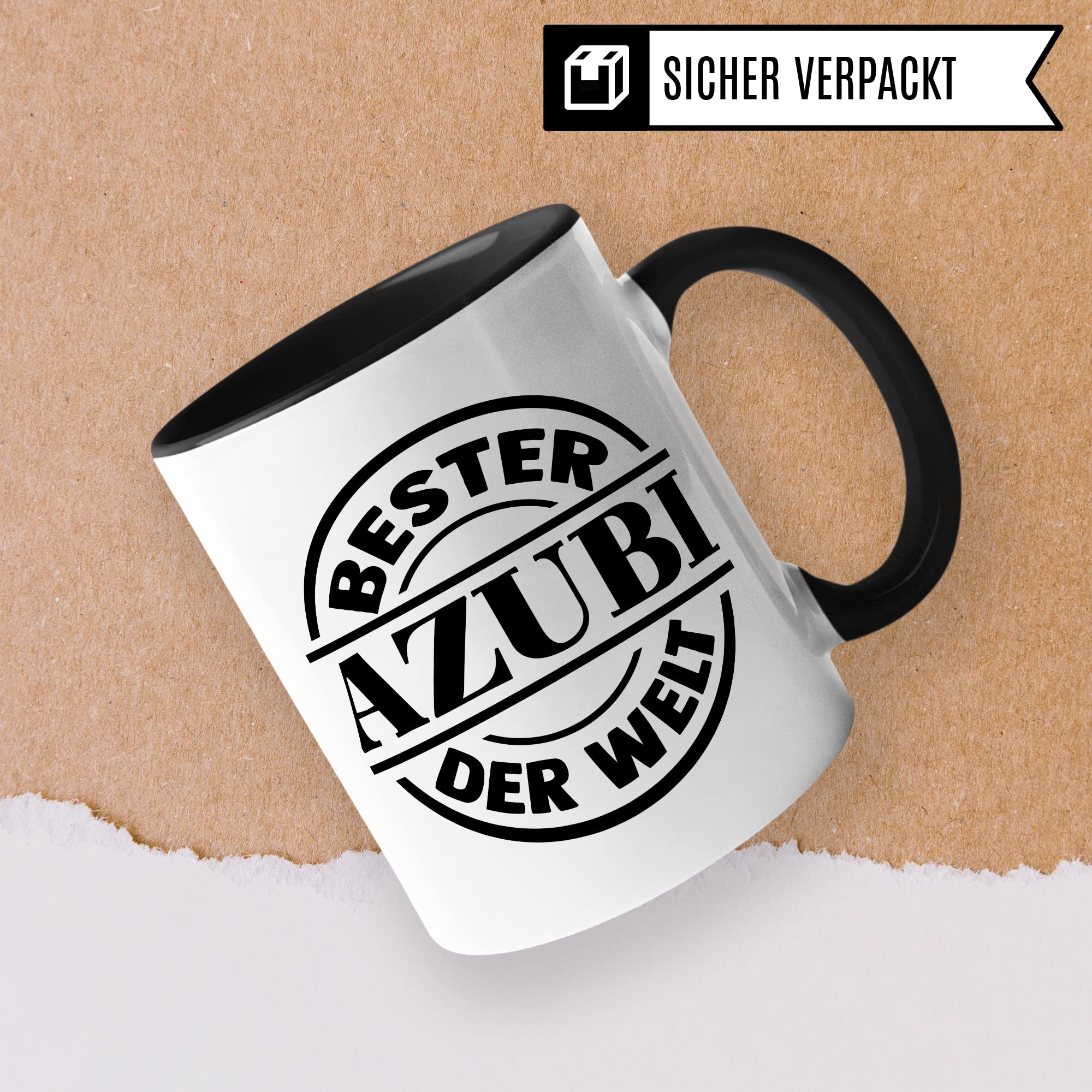 Azubi Tasse, Bester Azubi der Welt Spruch Kaffeetassen Ausbildung Kaffee-Becher Lehrling Ausbildung Becher Geschenkidee Azubine-Geschenk Auszubildende Tasse mit Spruch lustig