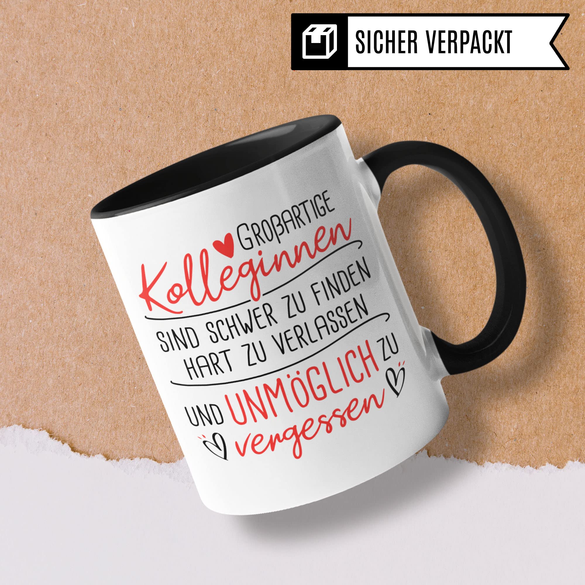 Tasse Kollegin Abschiedsgeschenk - Neuer Job Geschenk Frau Kaffeetasse - Geschenkidee Abschied Jobwechsel Rente Renteneintritt Verabschiedung Kolleginnen Kollege Kaffee-Becher