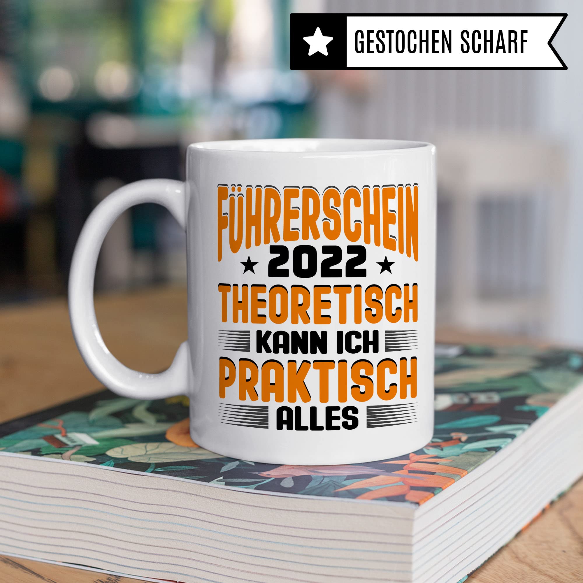 Tasse Führerschein bestanden Geschenk Fahrprüfung Kaffee-Becher für Jungen & Mädchen