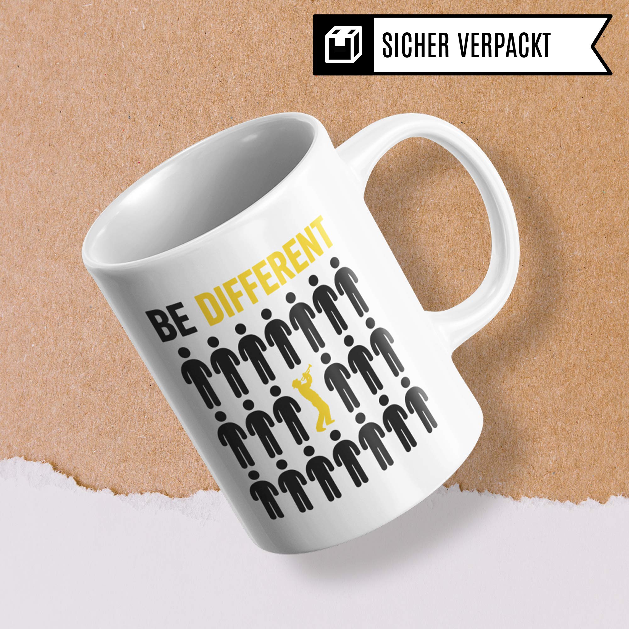 Pagma Druck Trompete Tasse, Trompete Geschenke Becher, Kaffeetasse für Trompeter und Trompetenspieler, Trompete Geschenkideen Kaffeetasse Deko Musiker Blechbläser Dekoration Spruch