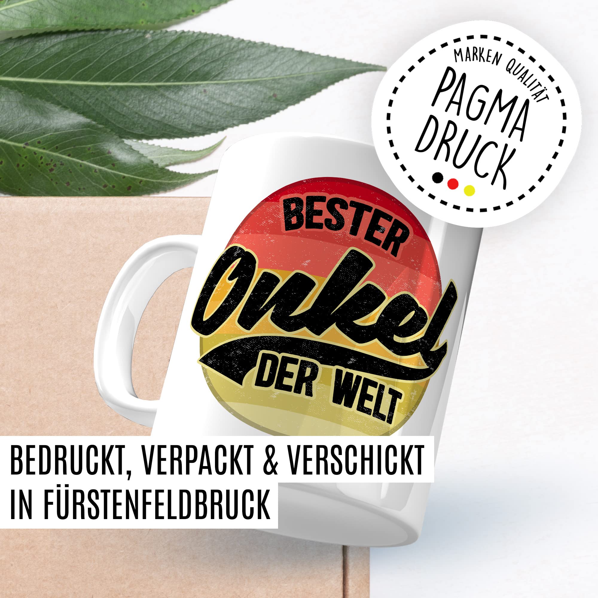 Onkel Tasse Geschenk lustig Bruder Kaffeetasse Nichte Kaffee-Becher Neffe Geschenkidee Familie Humor Geschwister Patenonkel Pate Patenkind Bester Onkel der Welt Spruch