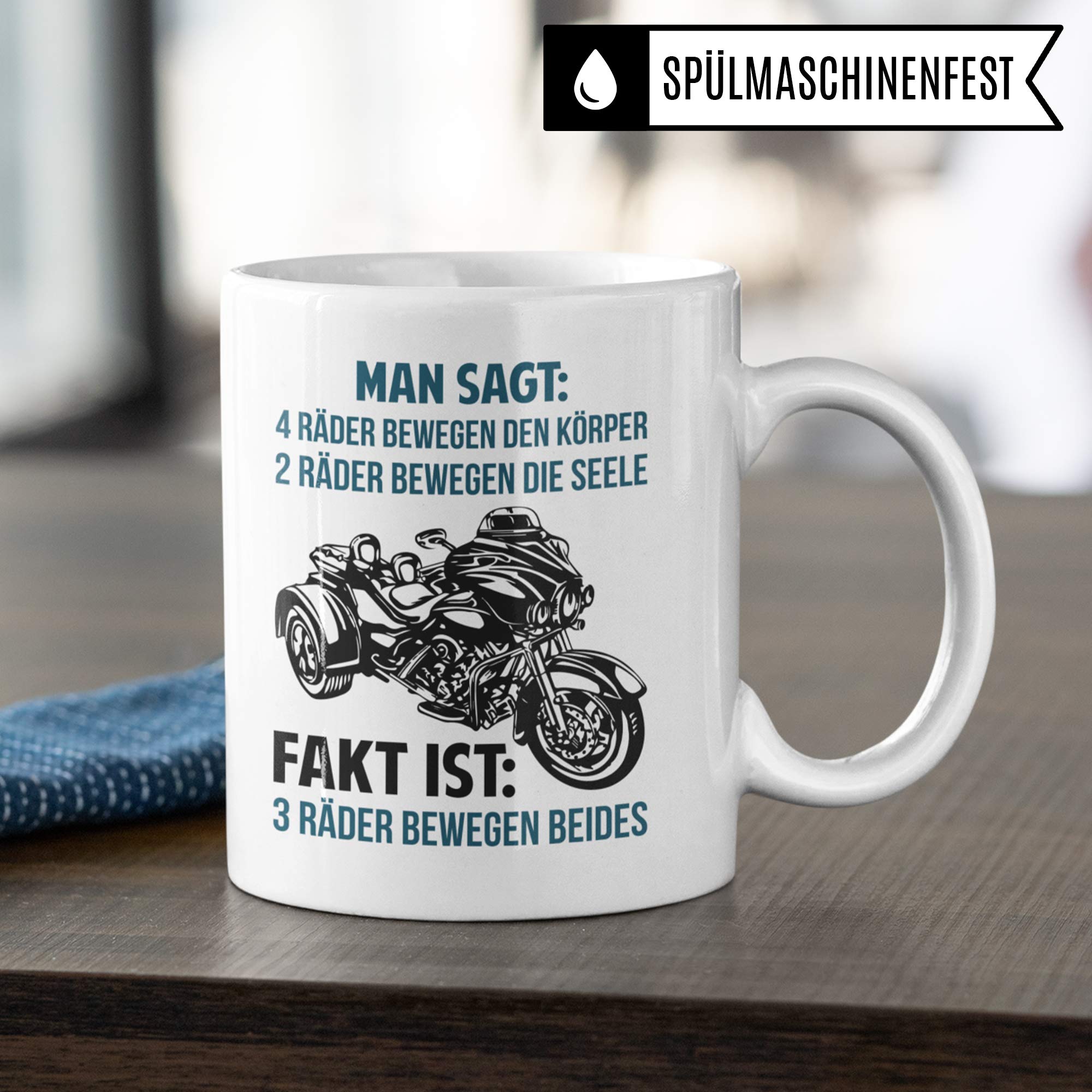 Pagma Druck Trike Geschenk, Tasse Triker Spruch Becher Geschenkidee, Kaffeetasse Trike