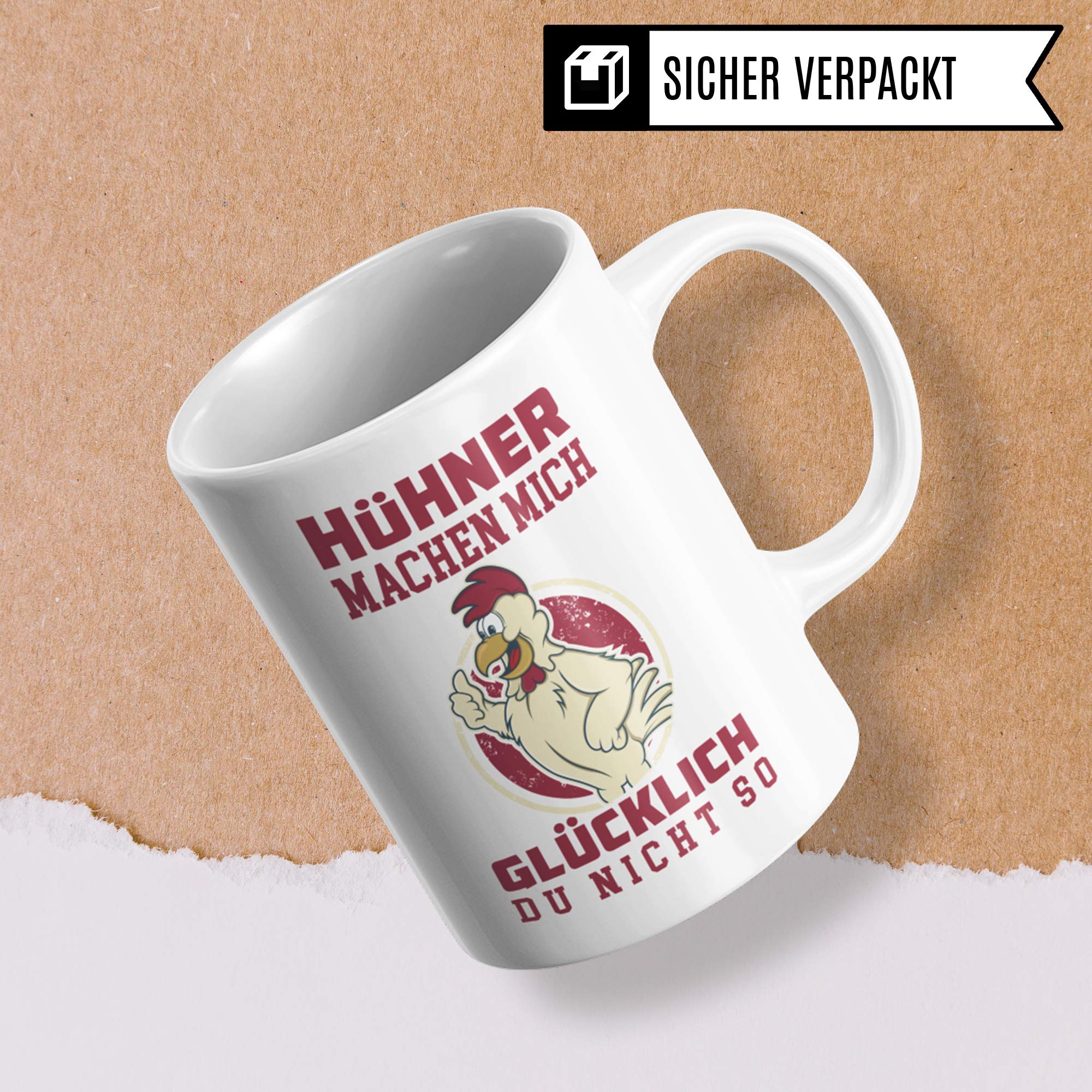 Pagma Druck Hühner Tasse lustig, Huhn Becher Geschenkidee, Hühner Geschenk Kaffeetasse für Hühnerhalter, Hühnerstall Spruch Bauernhof Haushuhn Hühnerhaltung Motiv Kaffeebecher