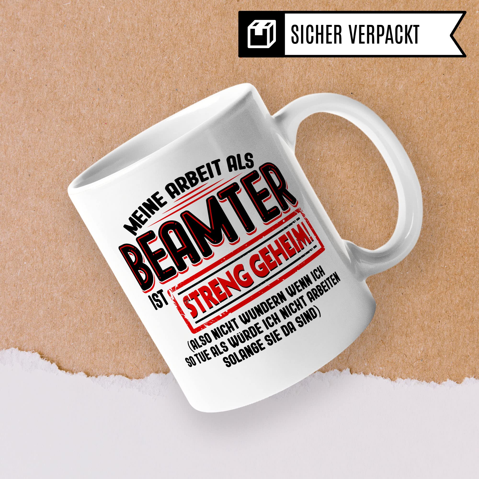 Tasse Beamter lustig, Beamtin Beamte Geschenke, Spruch öffentlicher Dienst Geschenkidee, Kaffeetasse Verbeamtung Beruf Teetasse Beamter auf Lebenszeit Beamtentum Kaffee-Becher